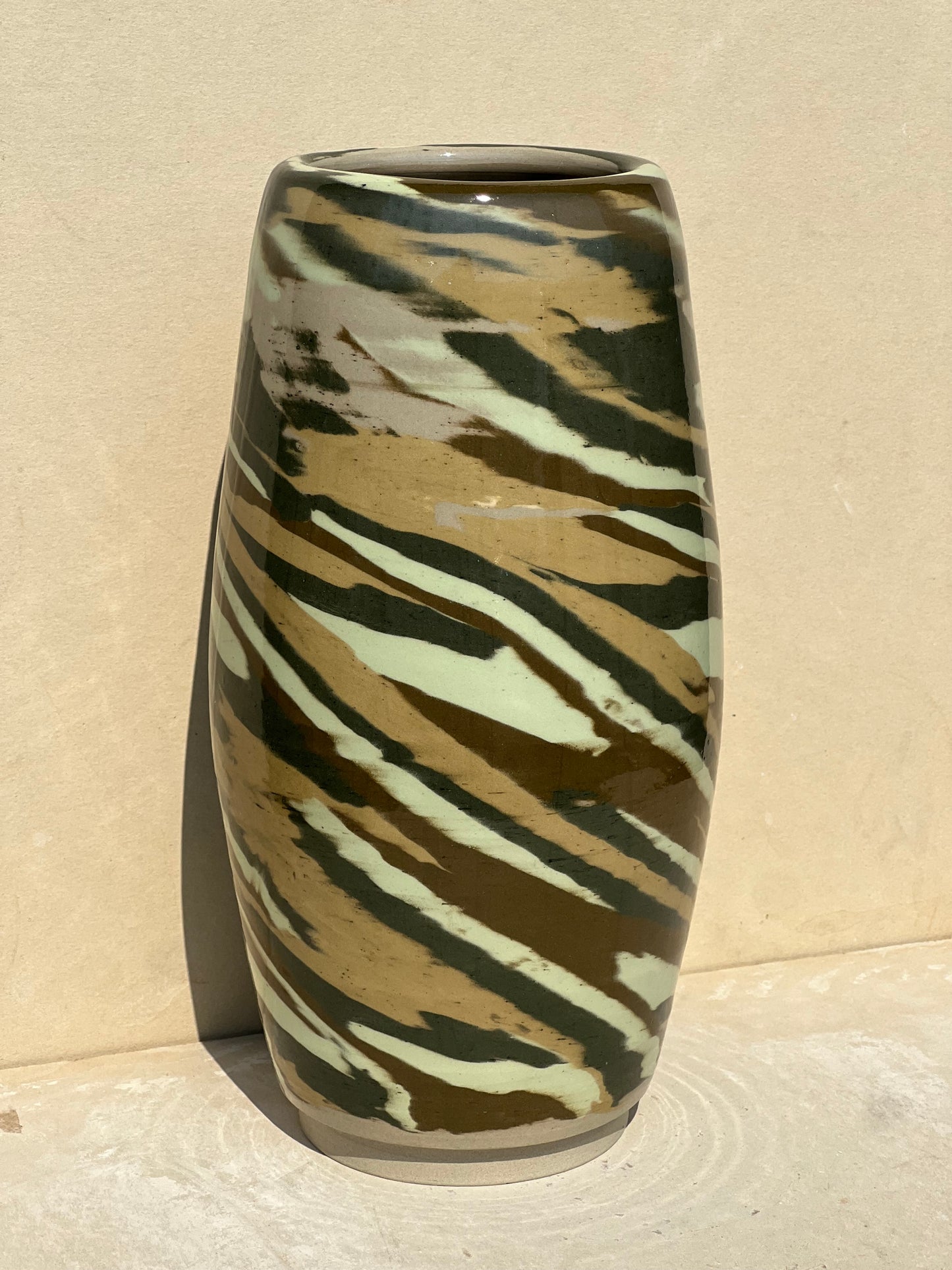 Green Nerikomi Vase