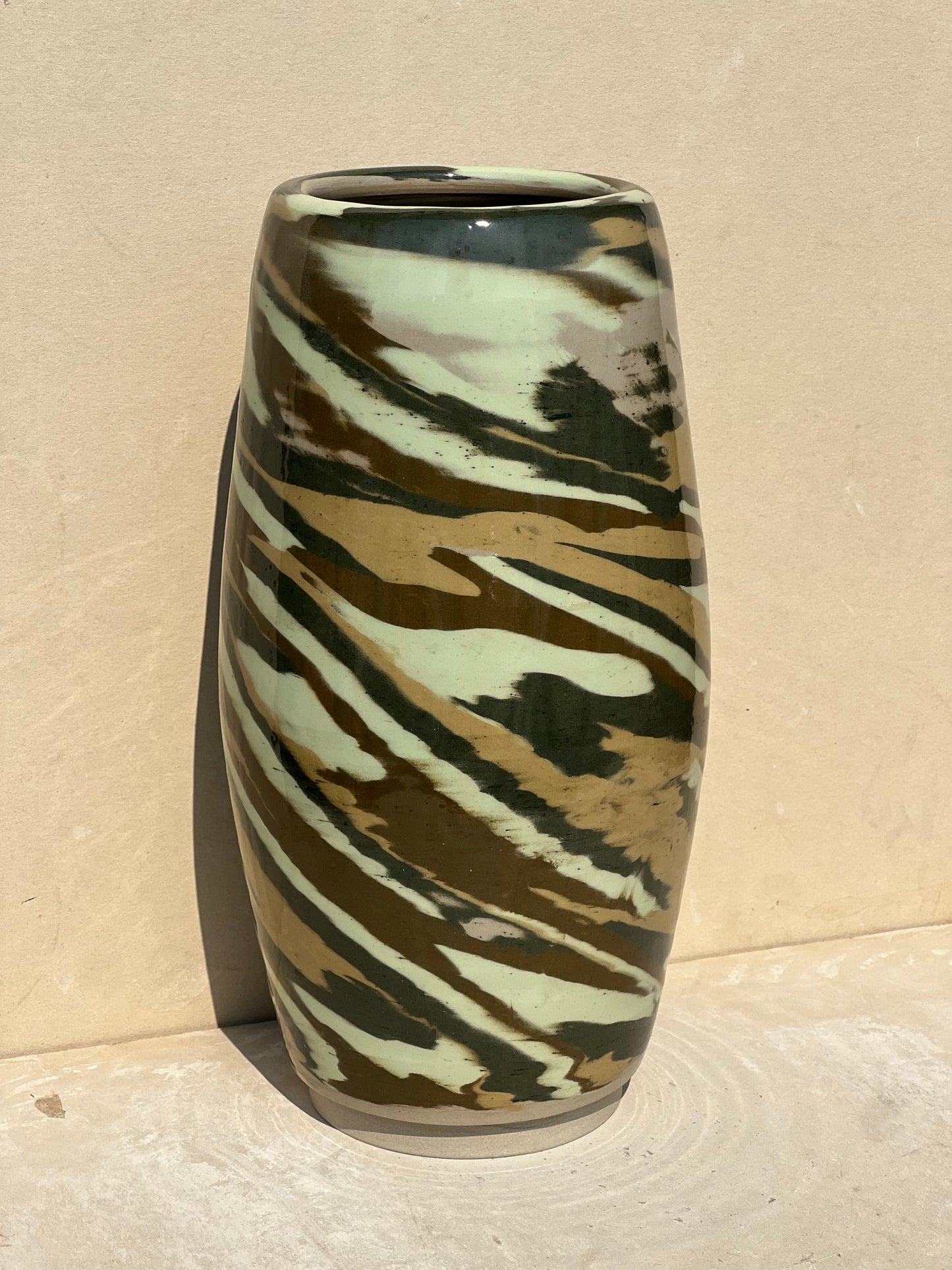 Green Nerikomi Vase