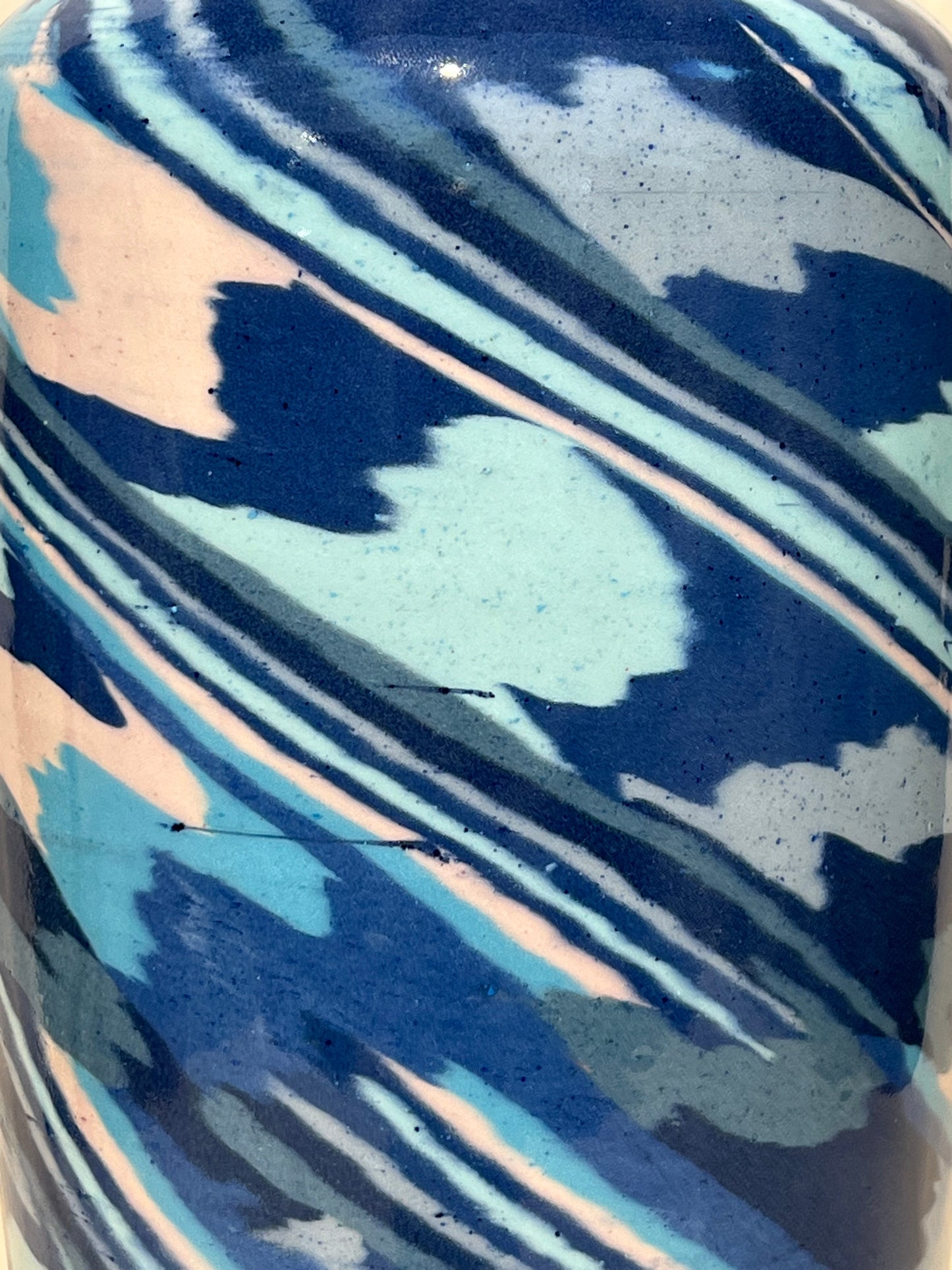 Blue Nerikomi Vase