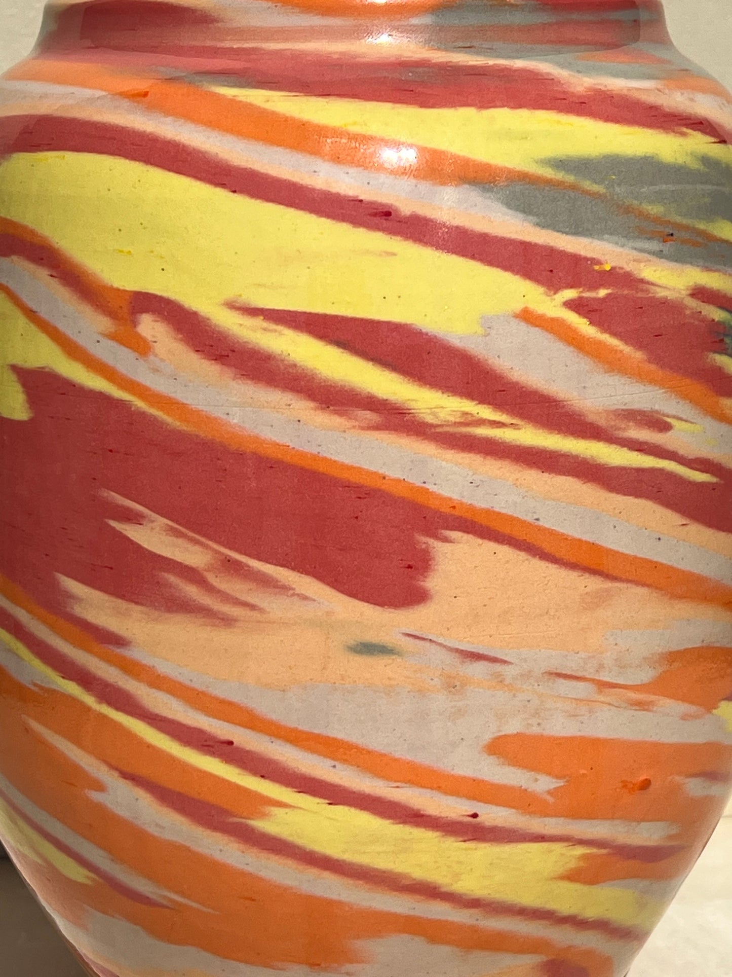 Vibrant Colored Marbled Vase