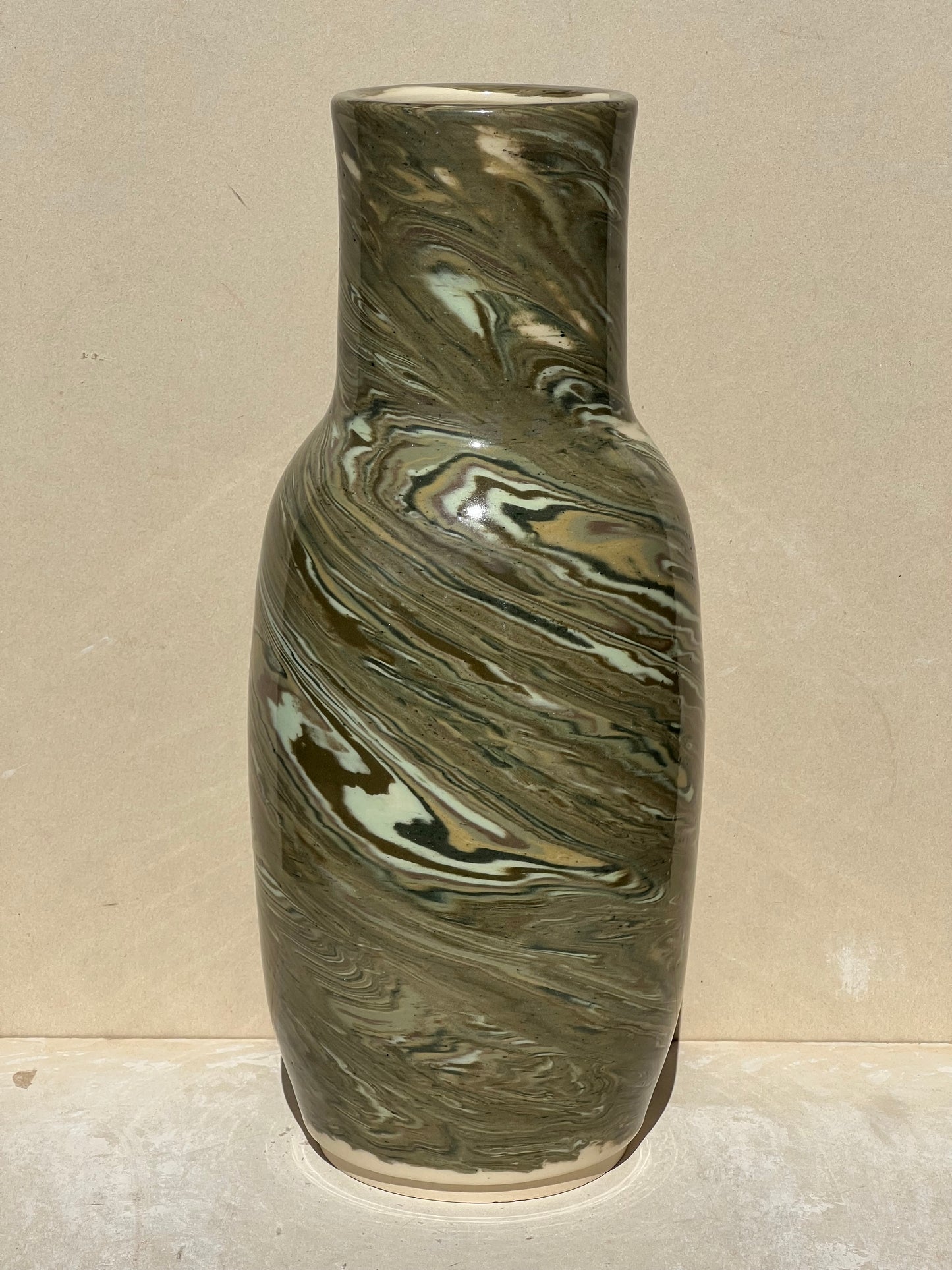 All Green Nerikomi Vase