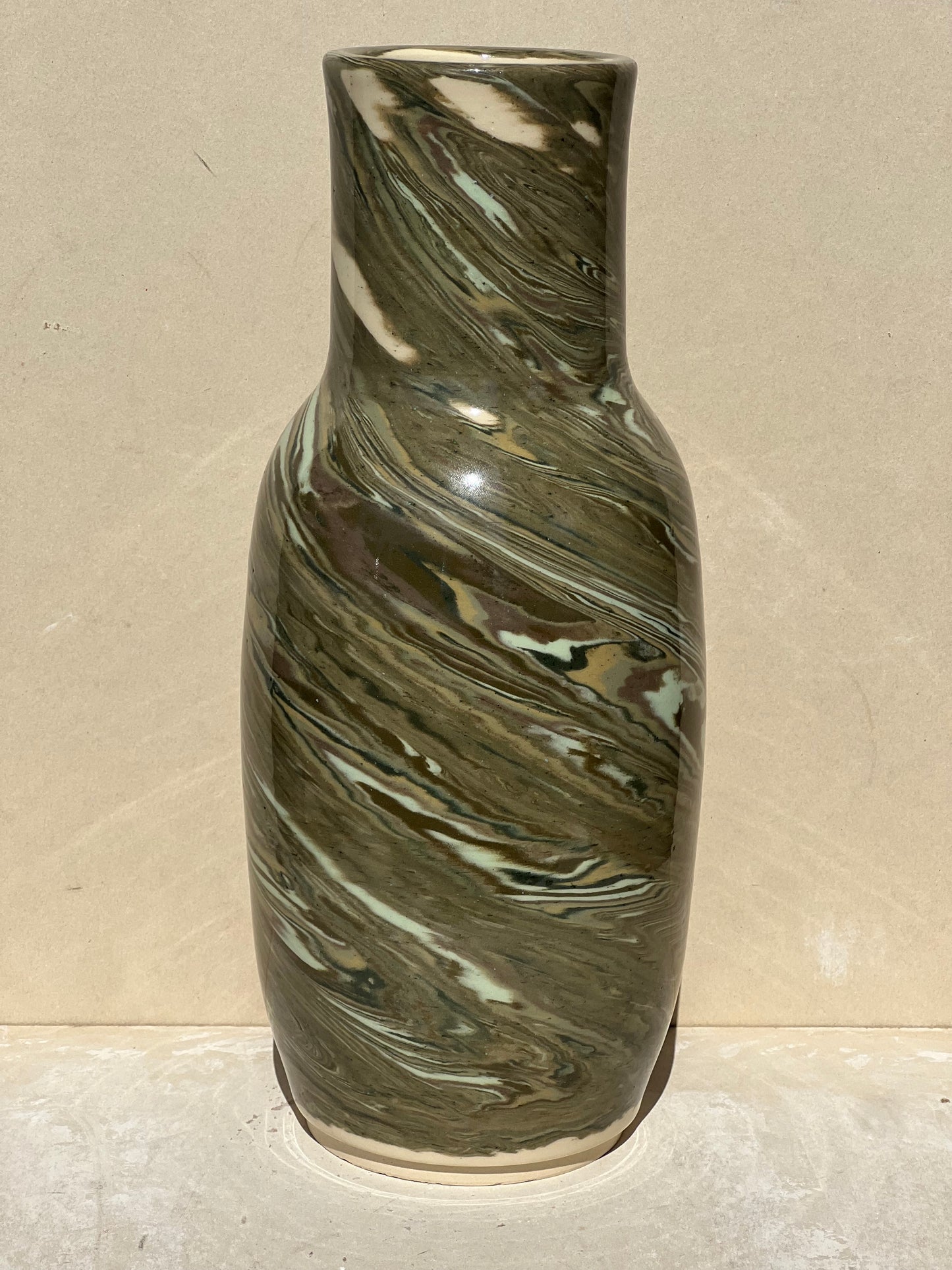 All Green Nerikomi Vase