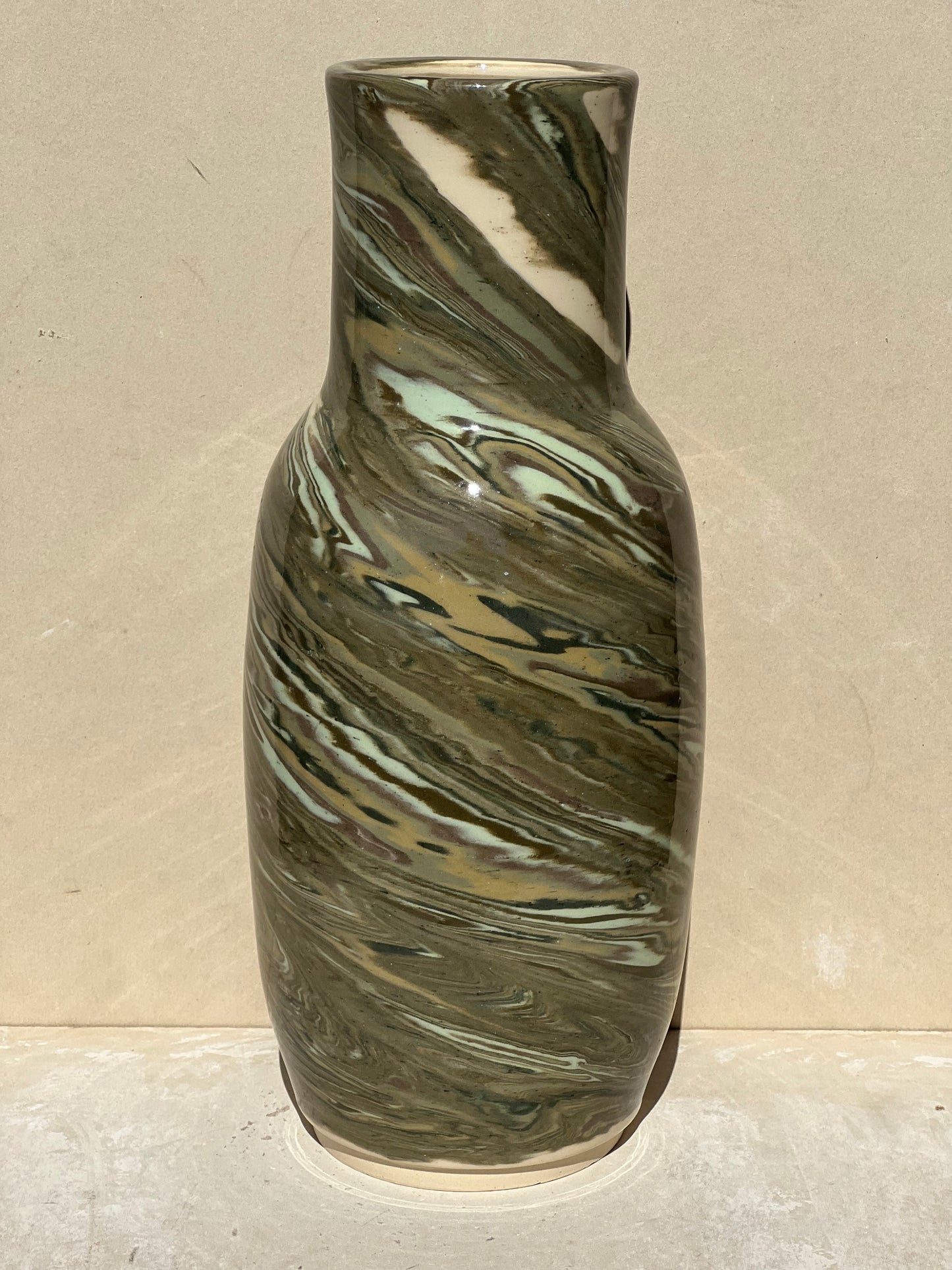 All Green Nerikomi Vase