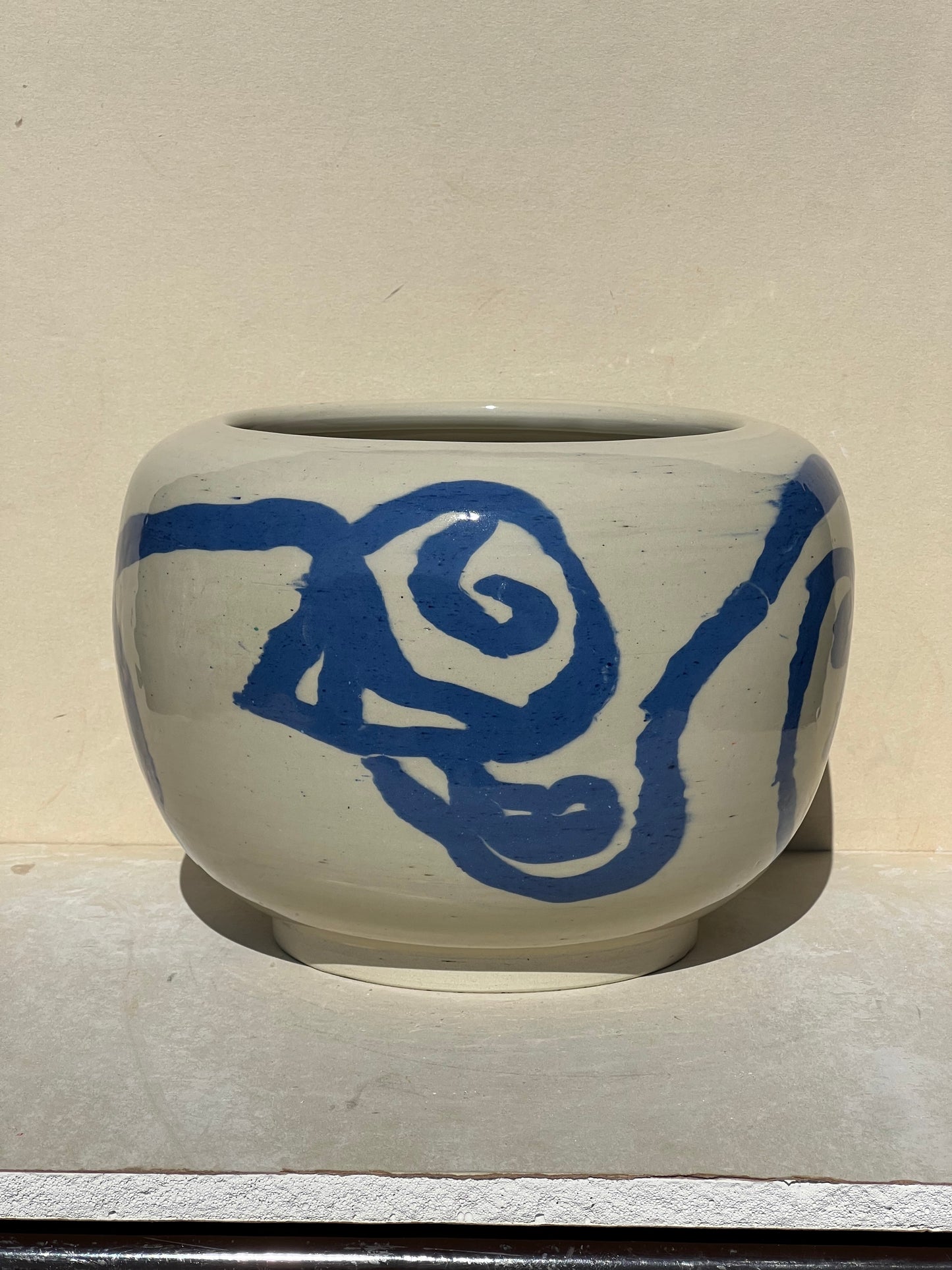 Blue Faces Vase