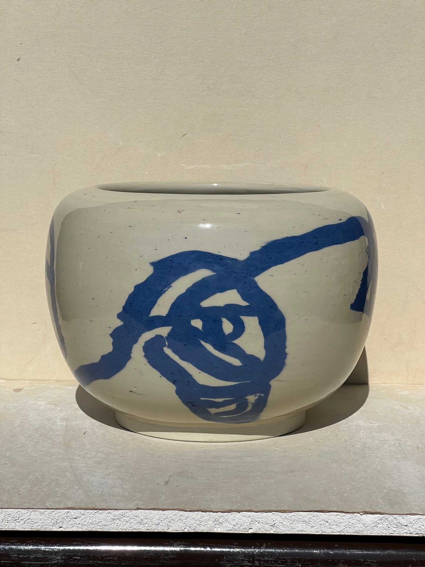 Blue Faces Vase