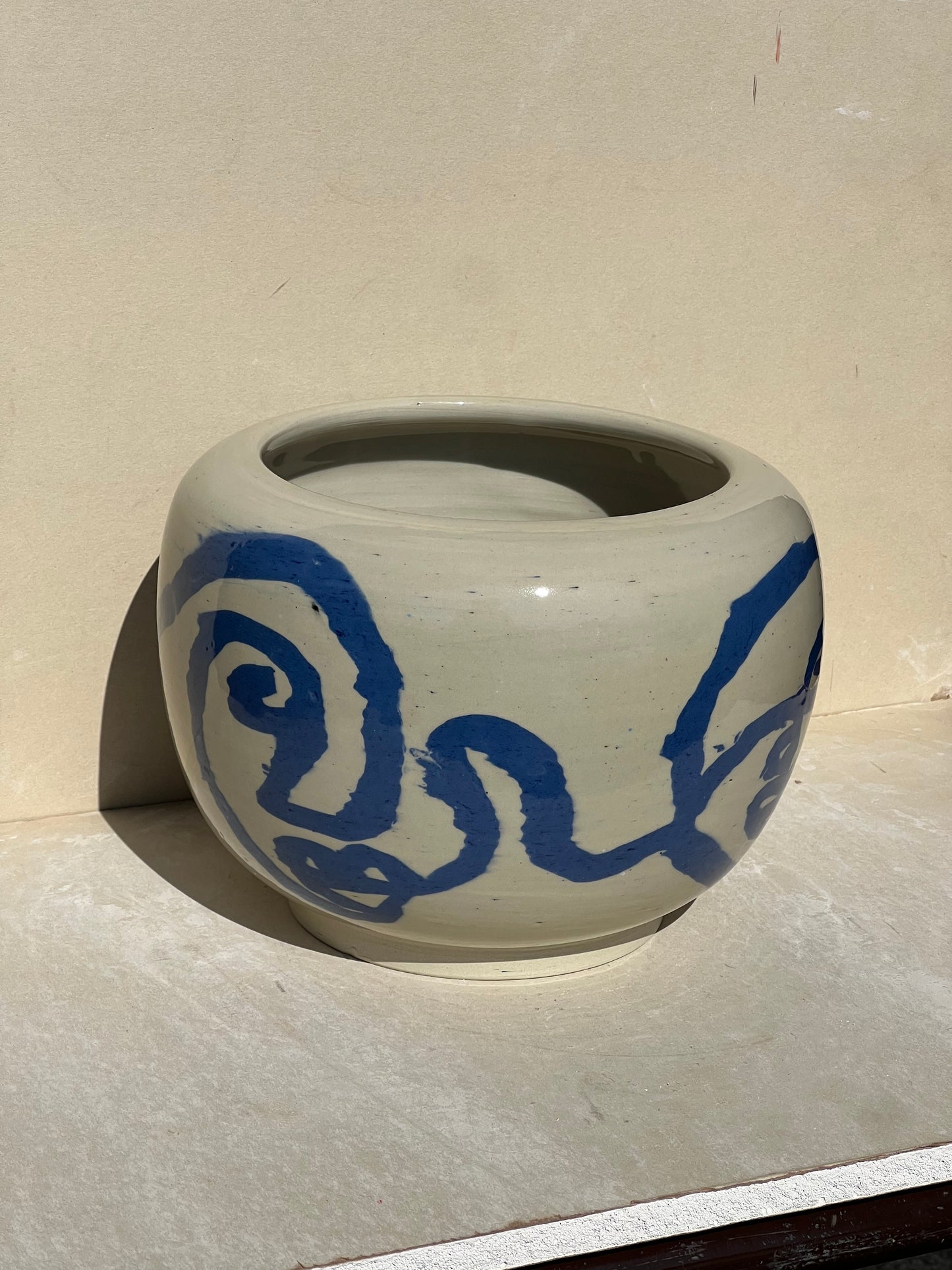 Blue Faces Vase