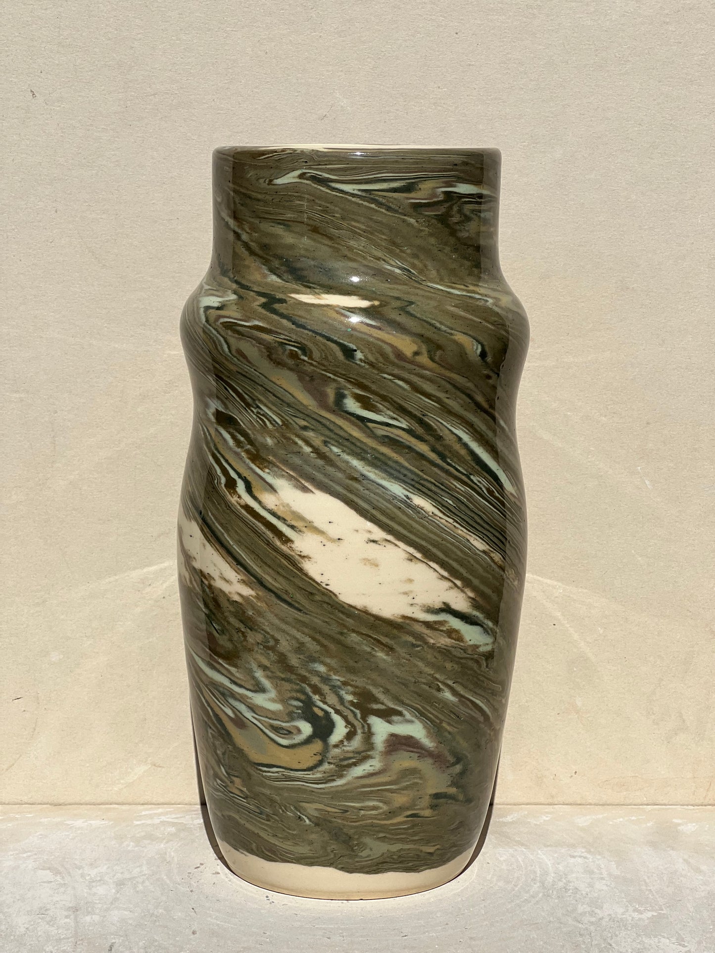 All Green Nerikomi Vase