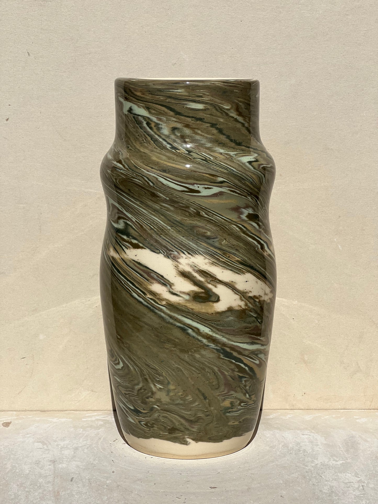 All Green Nerikomi Vase