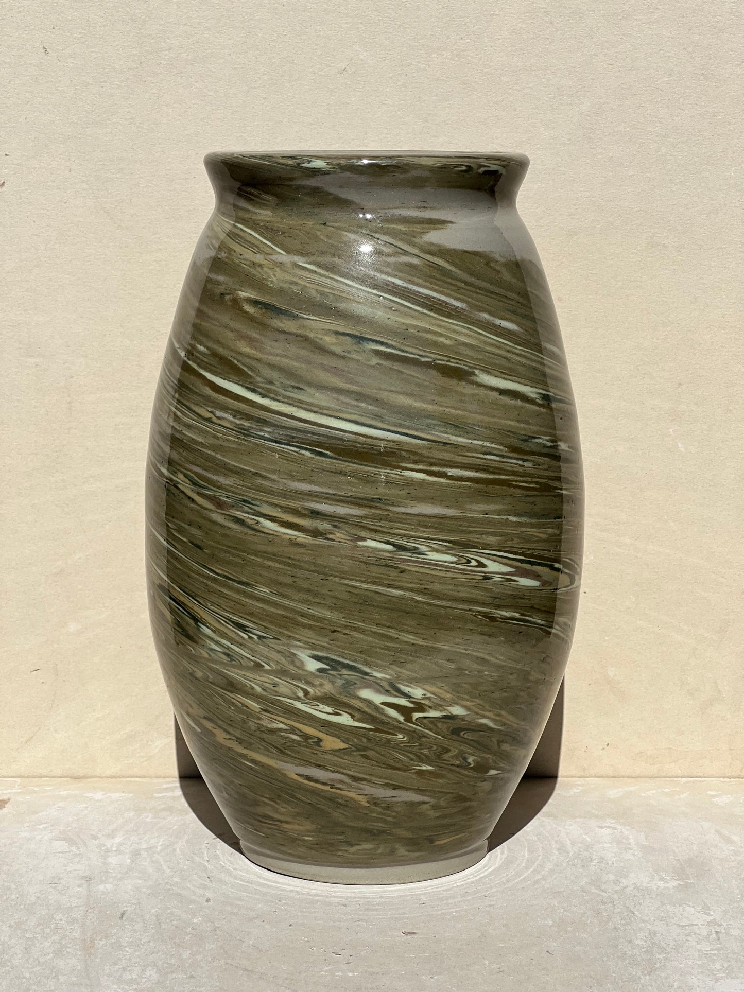 All Green Nerikomi Vase
