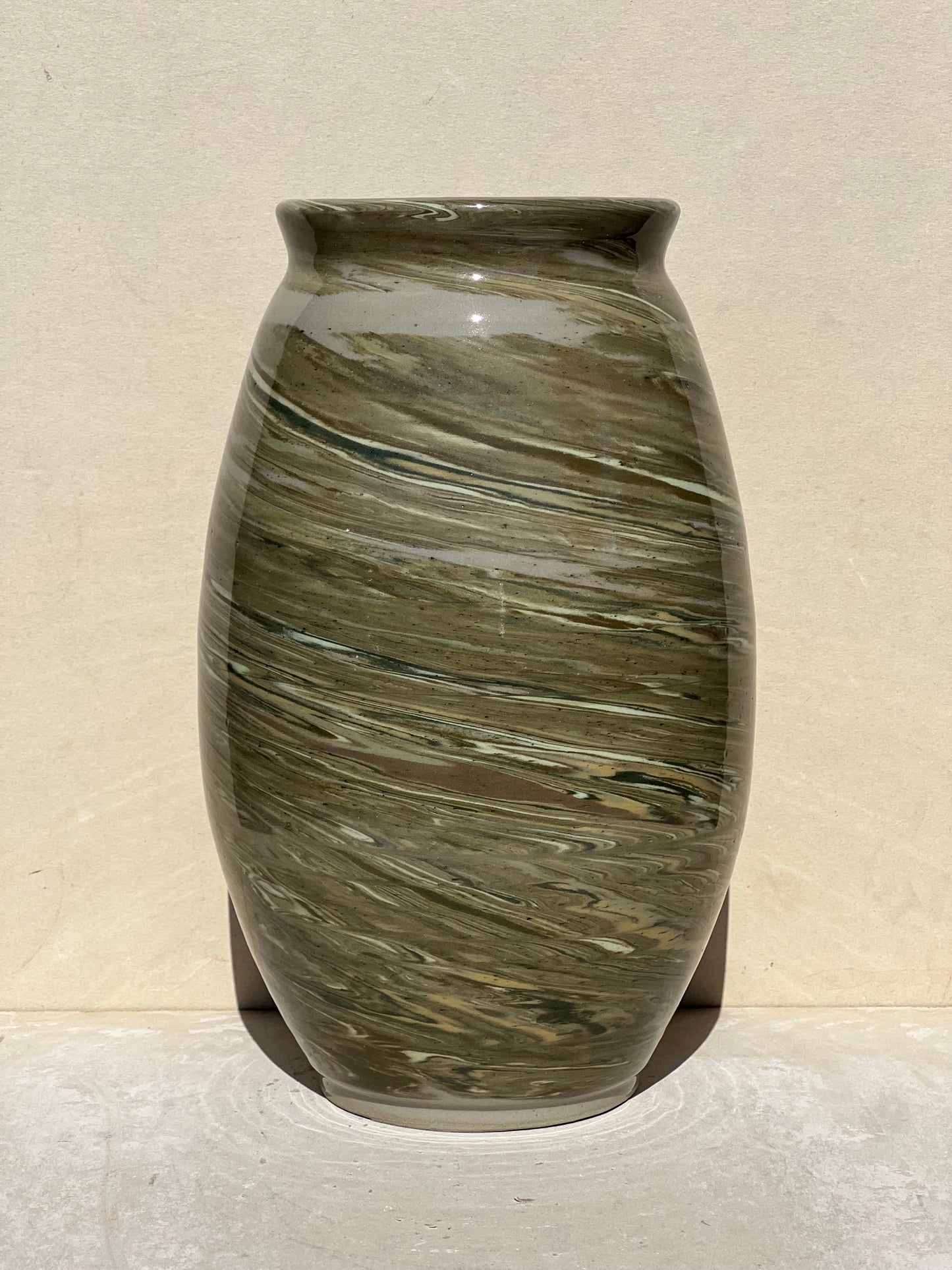 All Green Nerikomi Vase