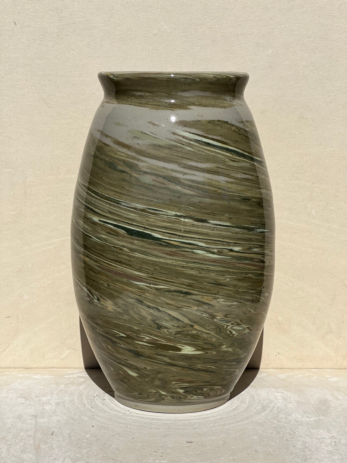 All Green Nerikomi Vase