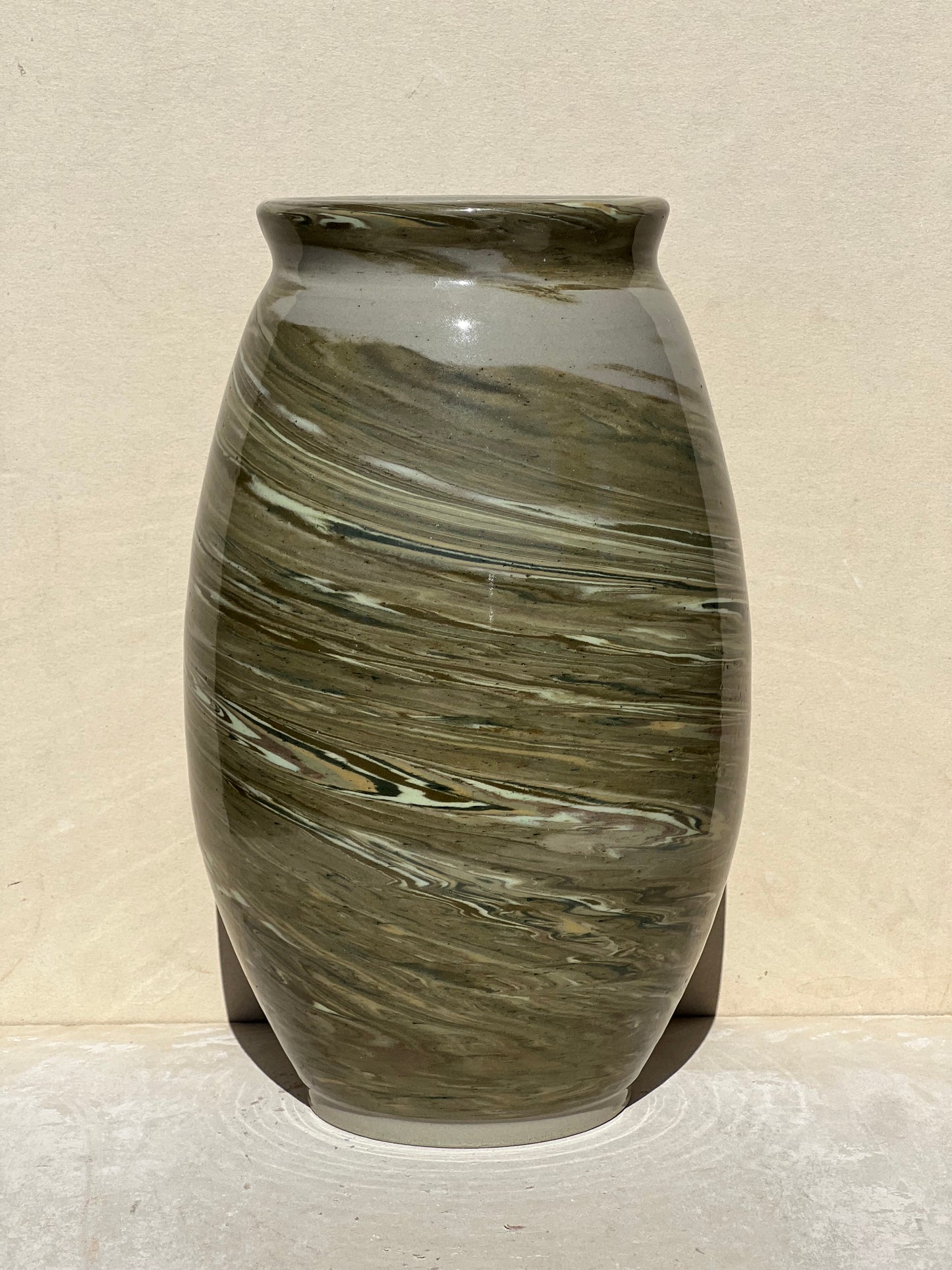 All Green Nerikomi Vase