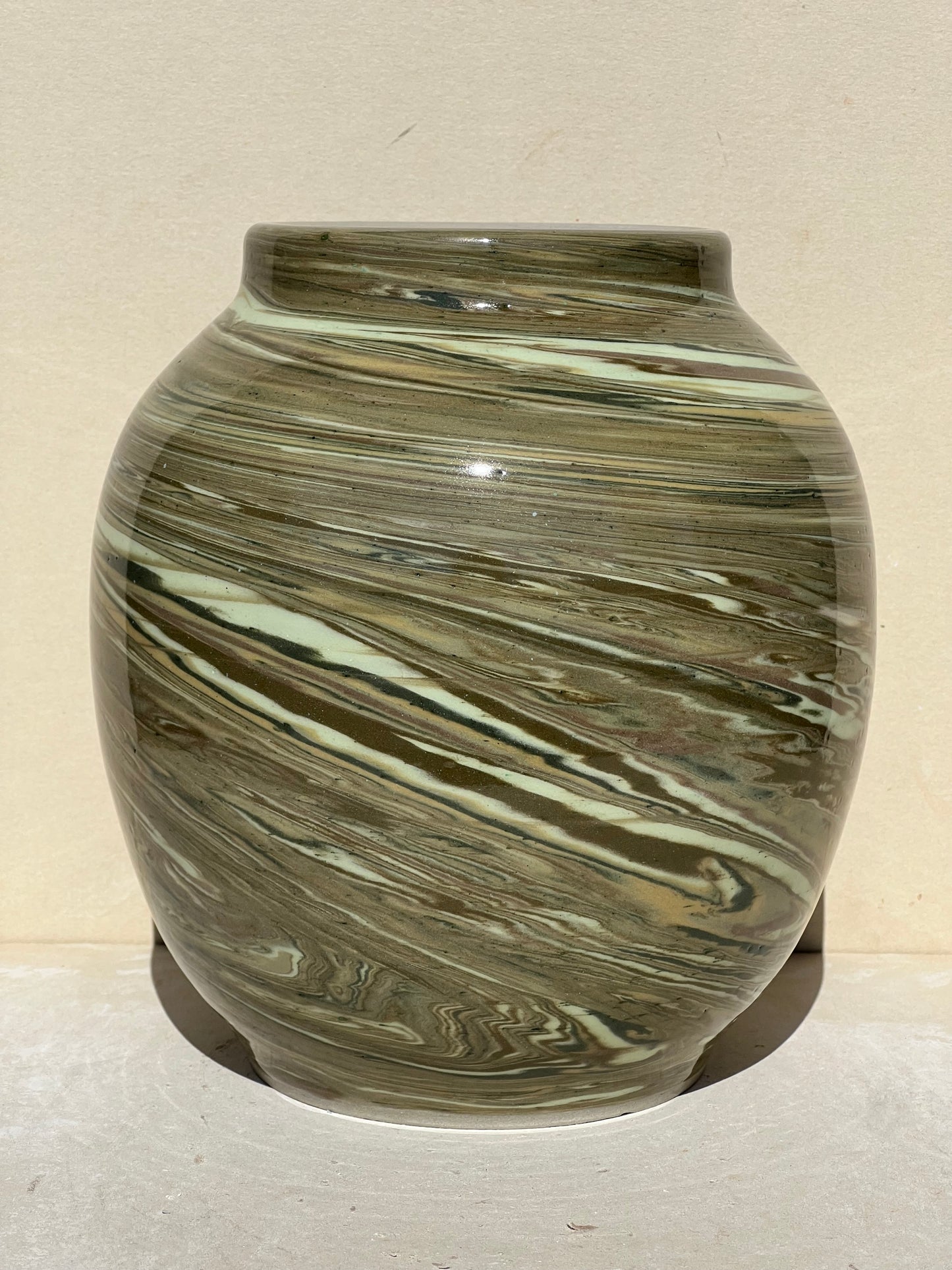 All Green Nerikomi Vase