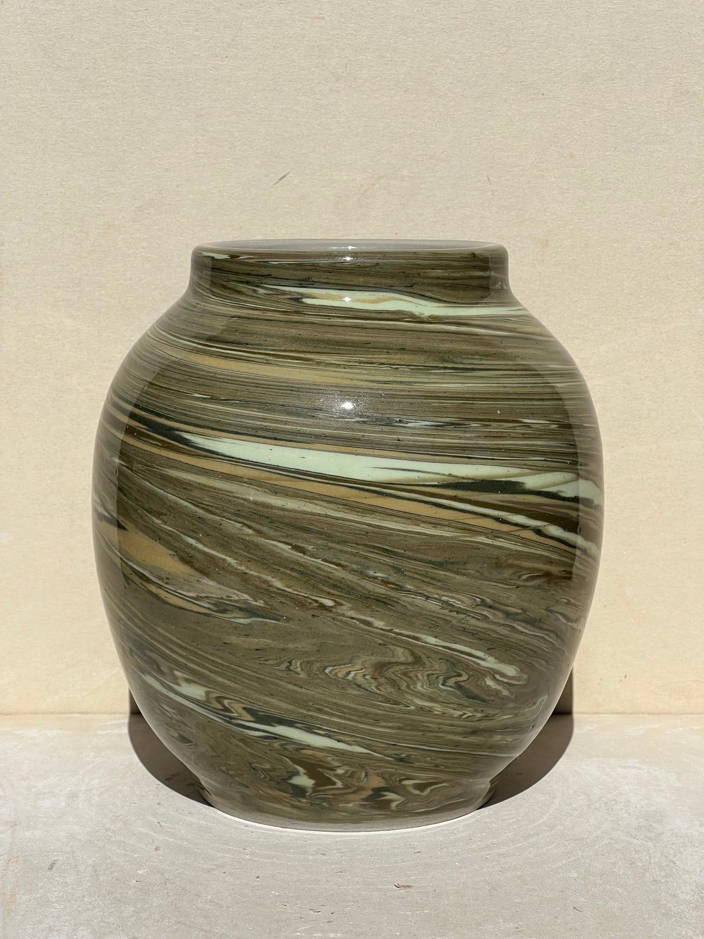 All Green Nerikomi Vase