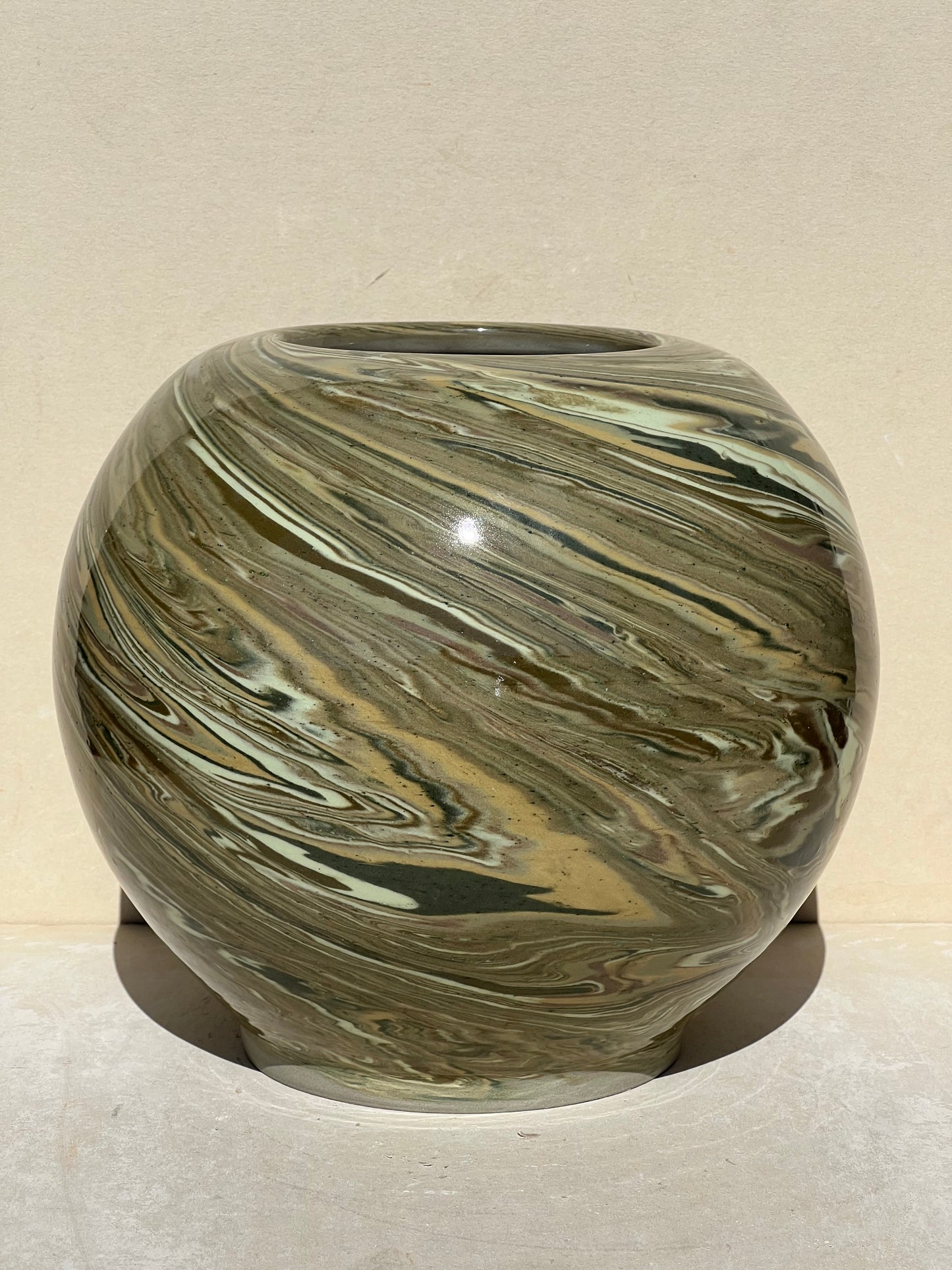 All Green Nerikomi Vase