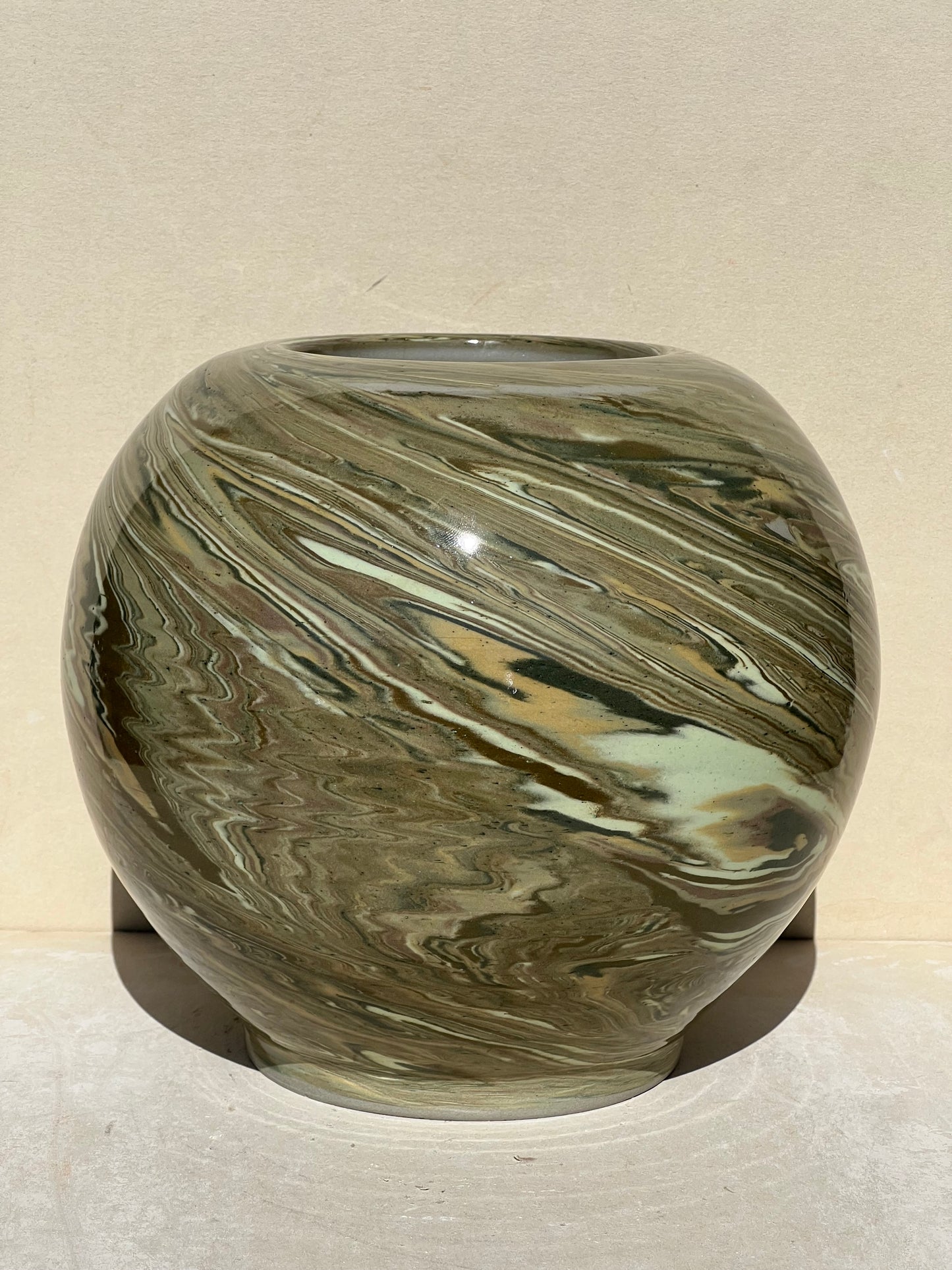 All Green Nerikomi Vase