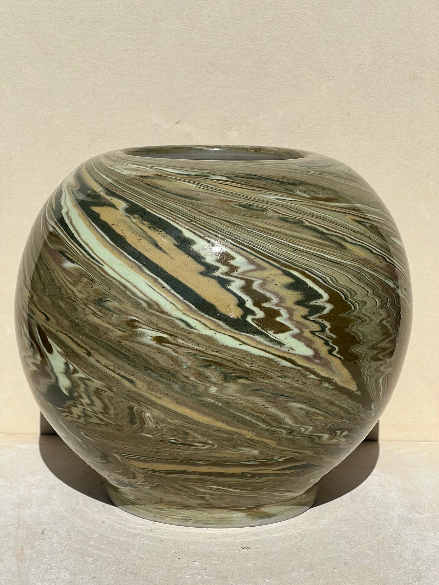 All Green Nerikomi Vase