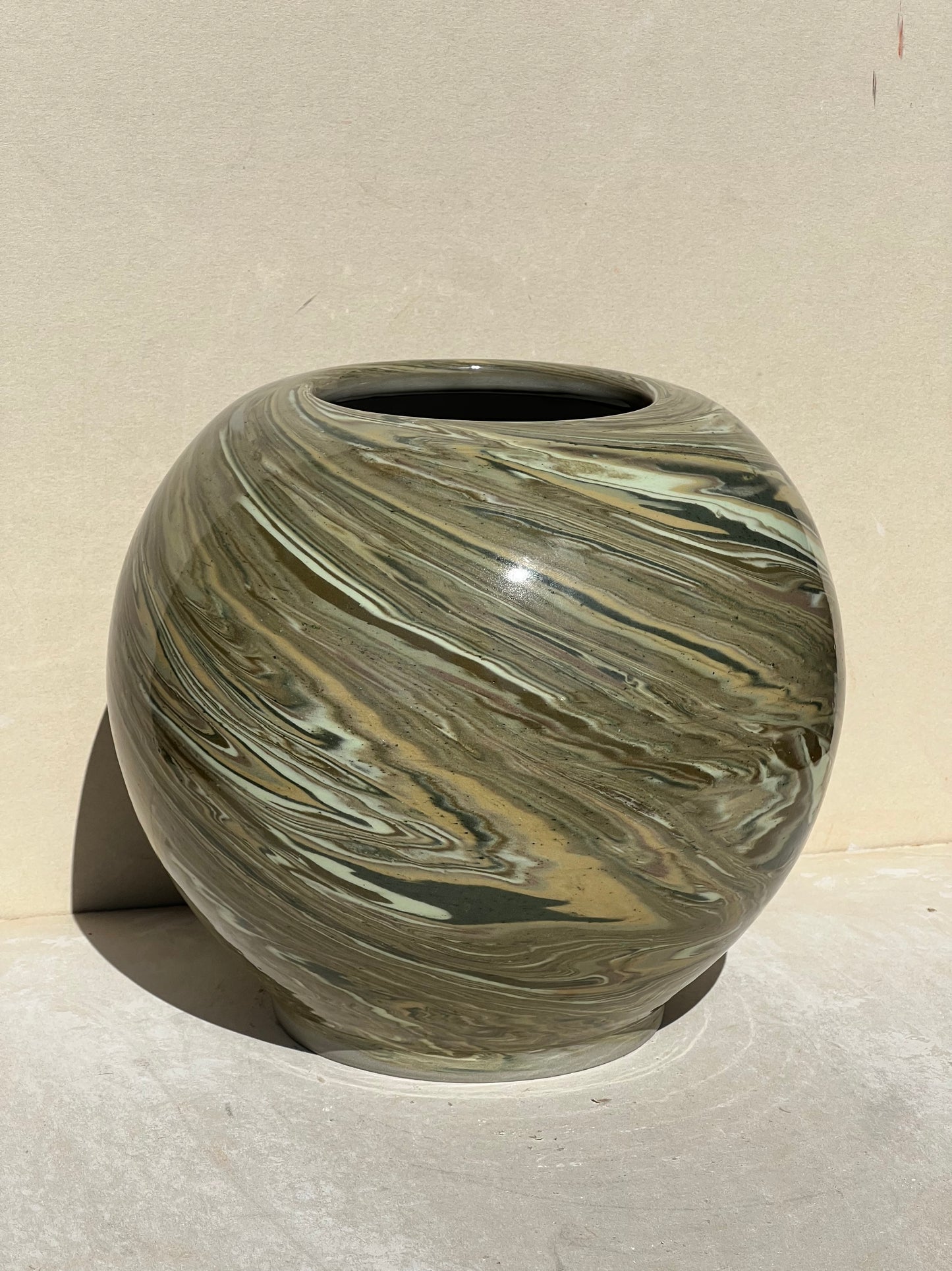 All Green Nerikomi Vase