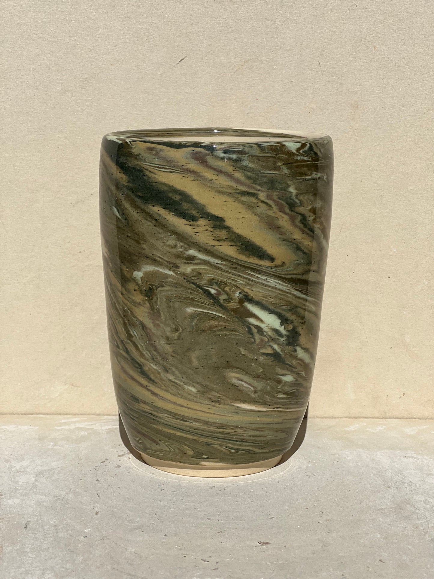All Green Nerikomi Vase