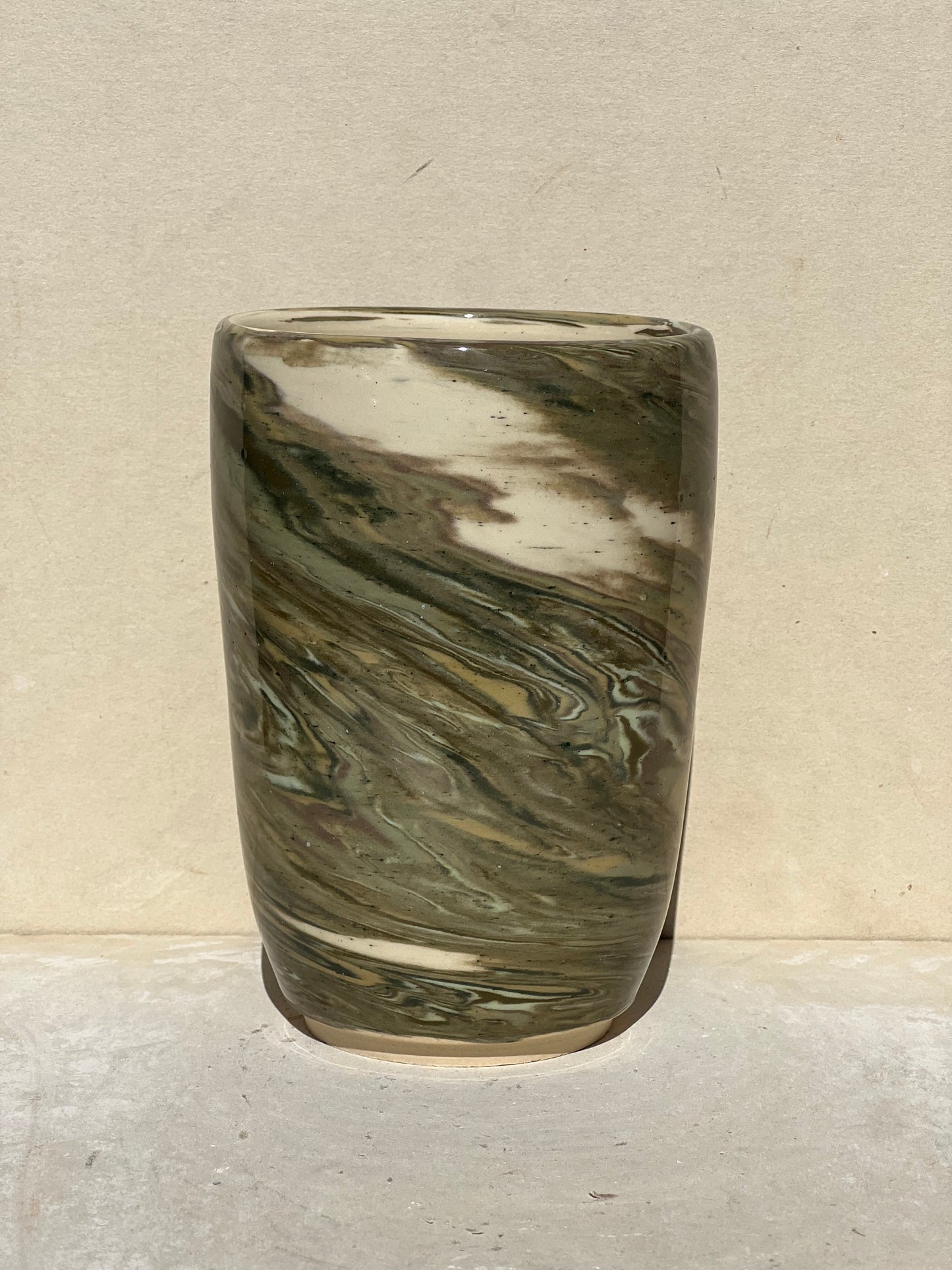 All Green Nerikomi Vase