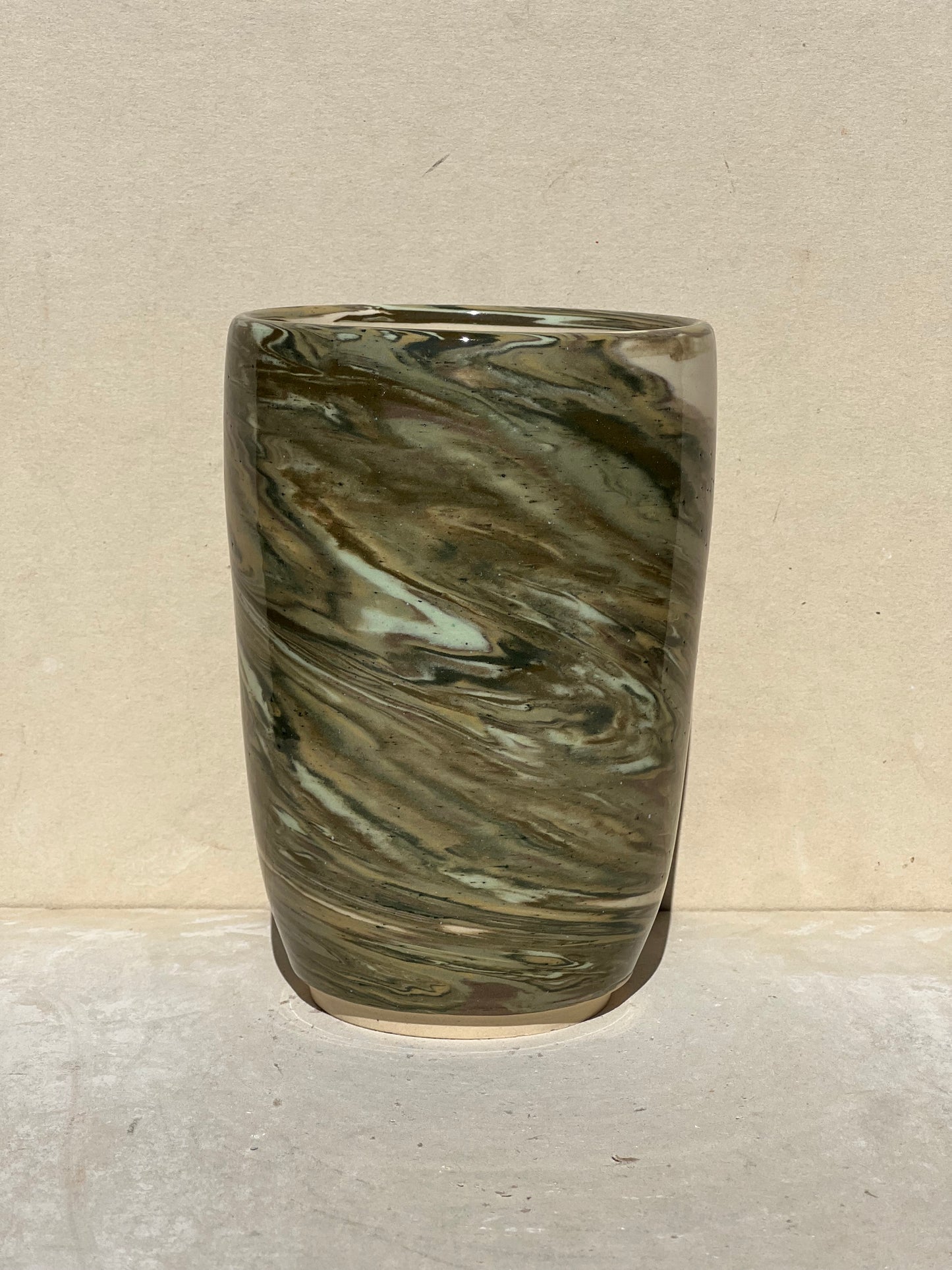 All Green Nerikomi Vase