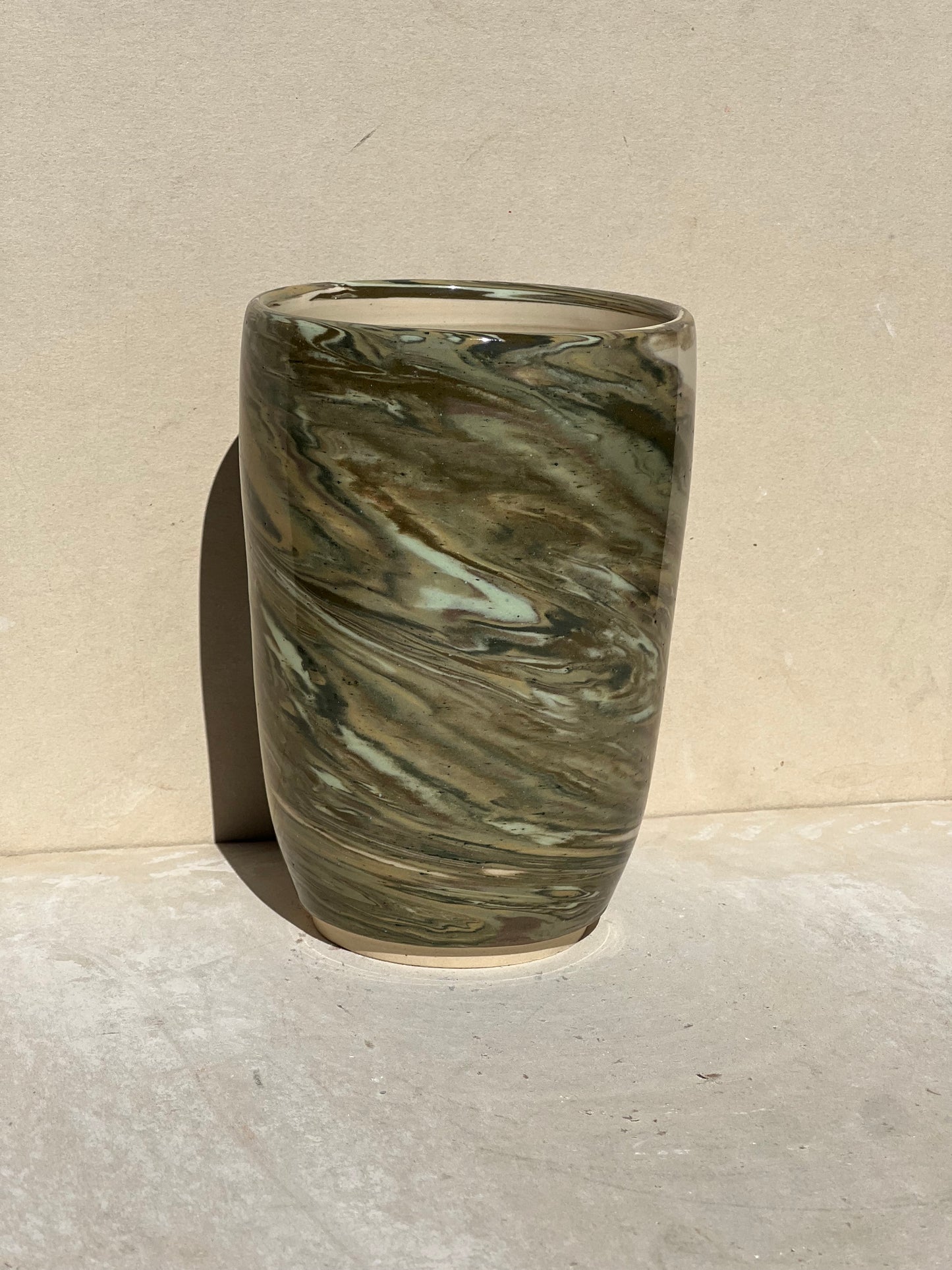 All Green Nerikomi Vase