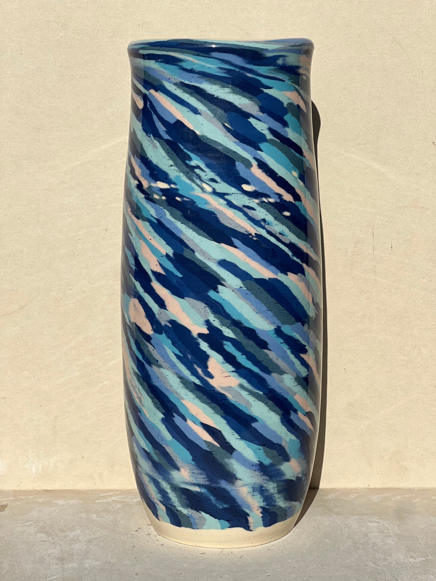 All Blue Nerikomi Vase