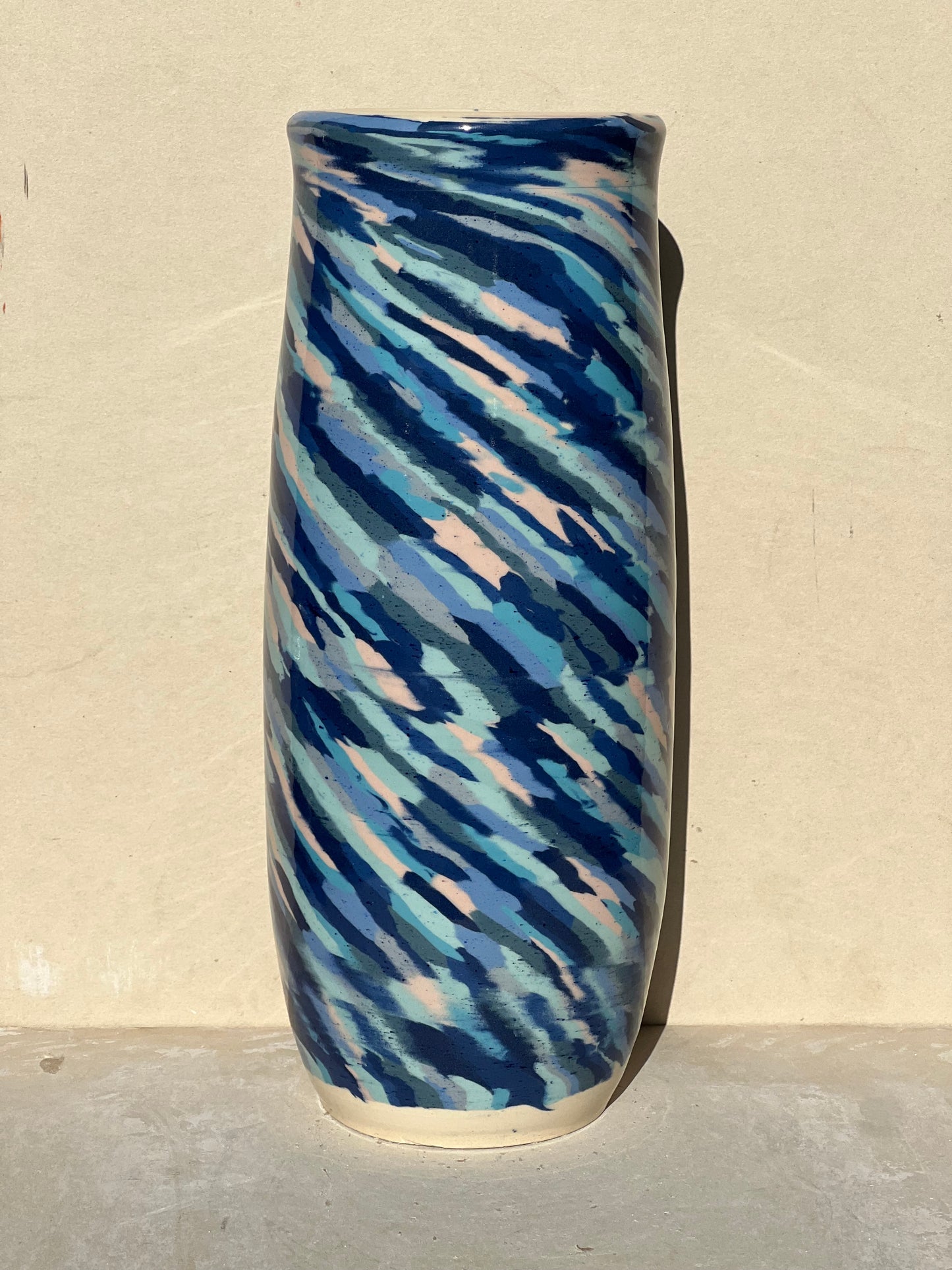 All Blue Nerikomi Vase