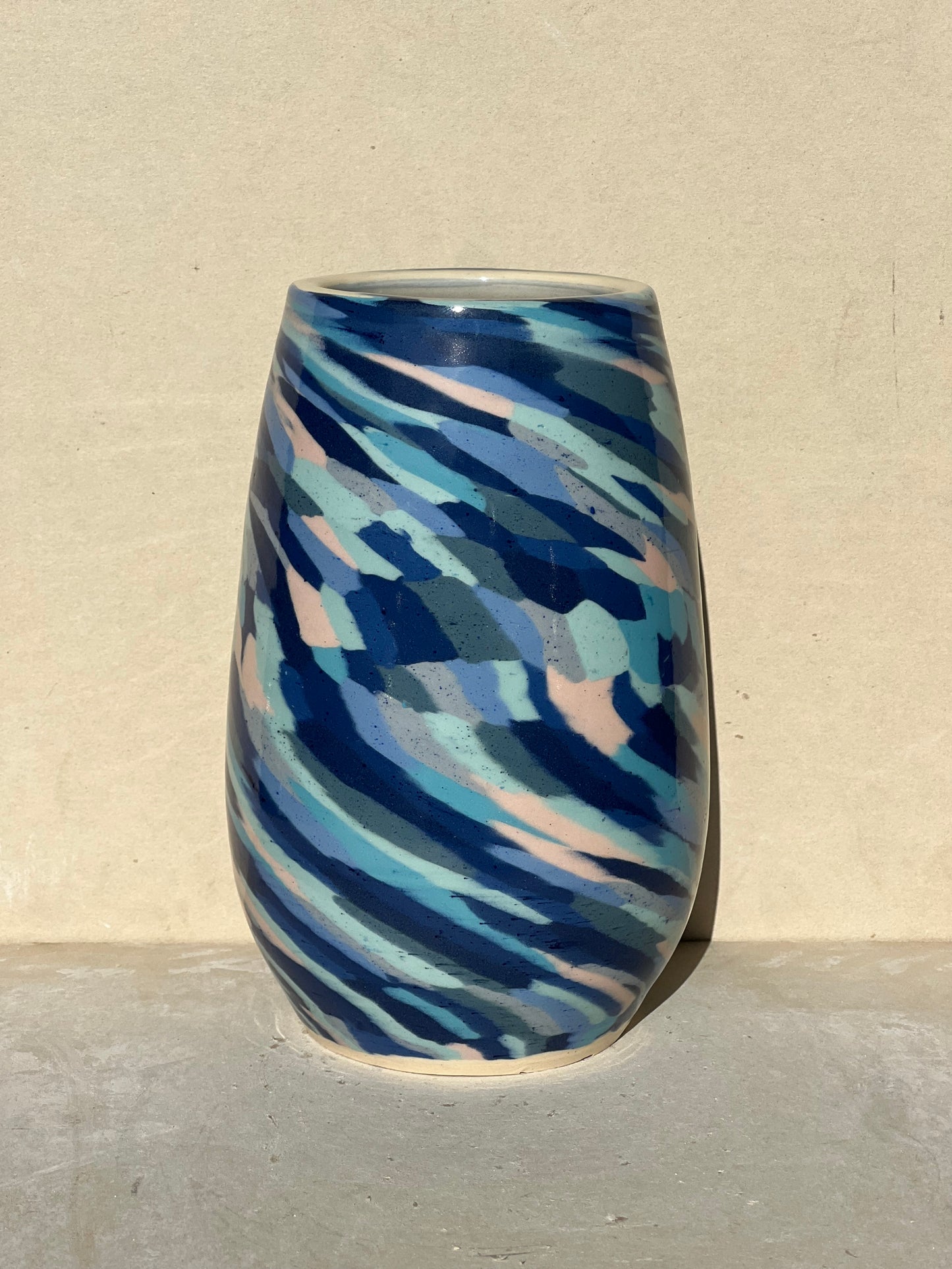 All Blue Nerikomi Vase