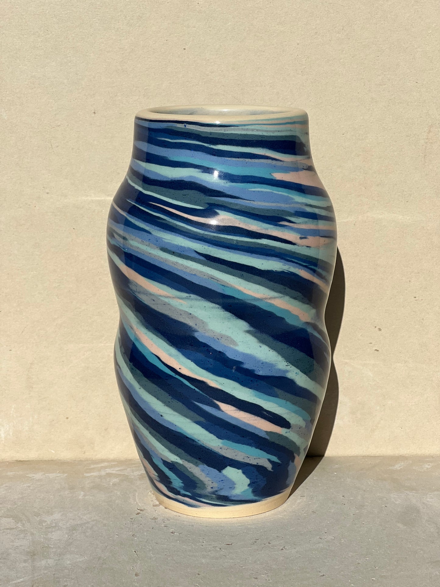 All Blue Nerikomi Vase