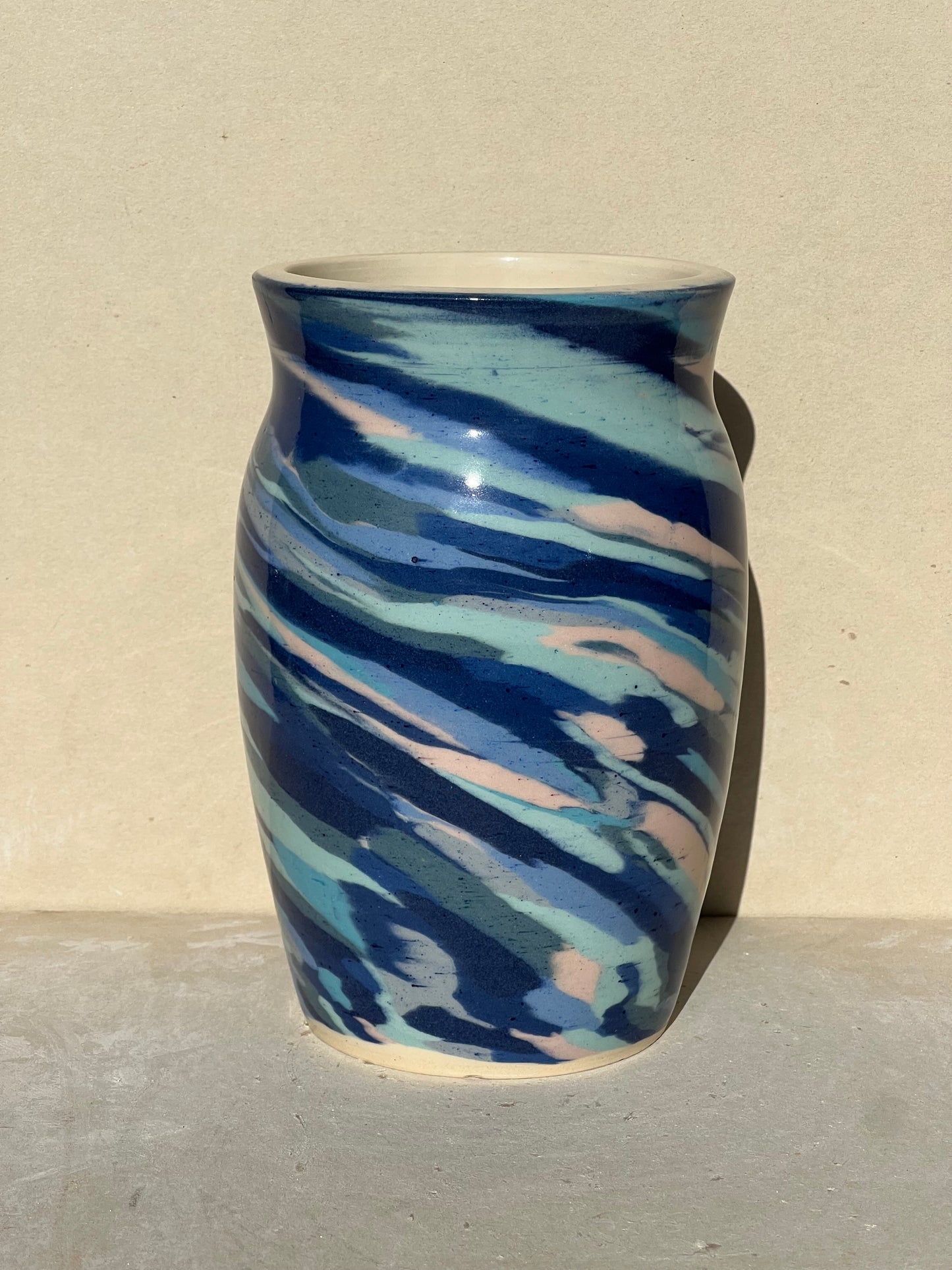 All Blue Nerikomi Vase