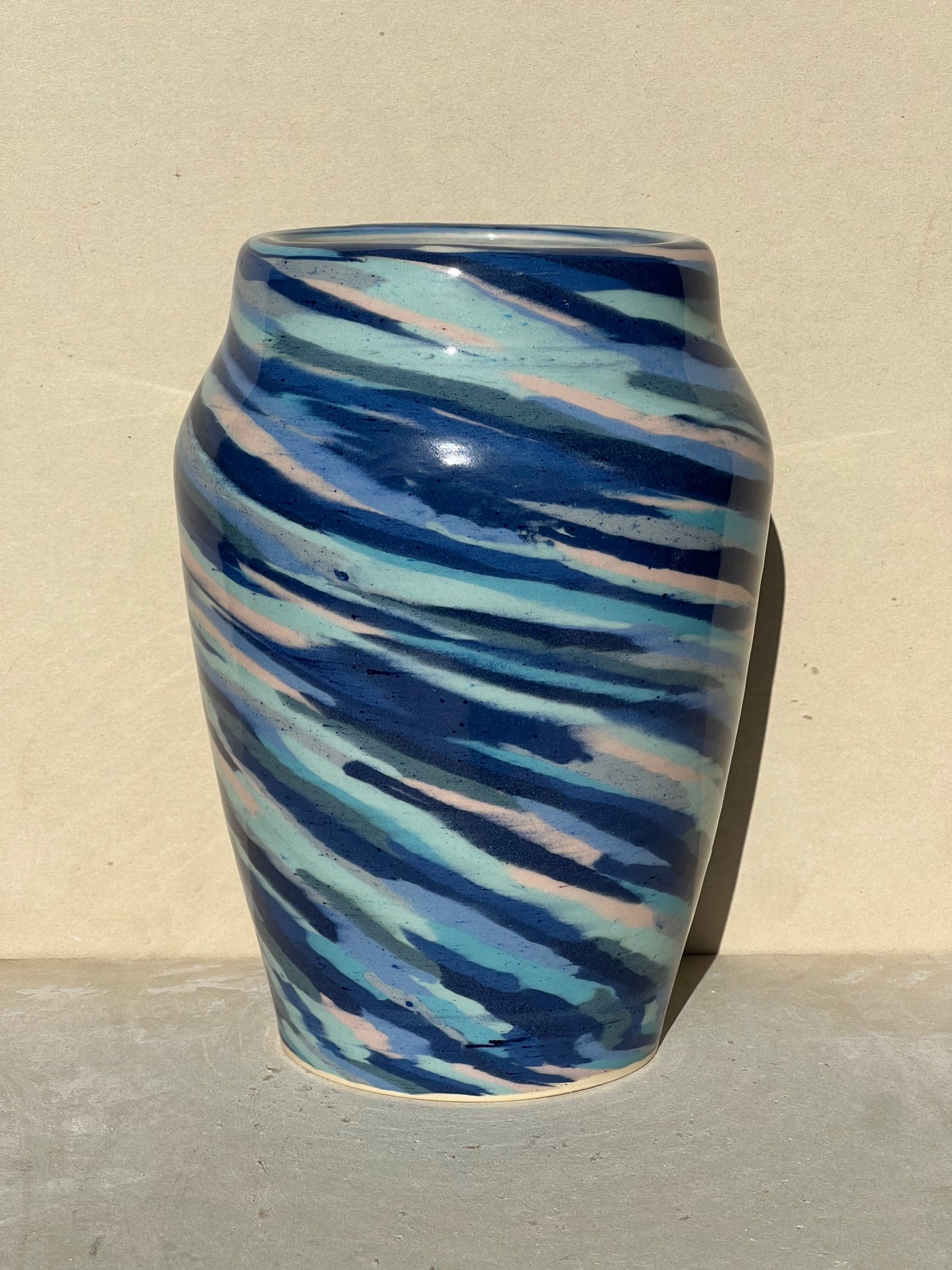 All Blue Nerikomi Vase