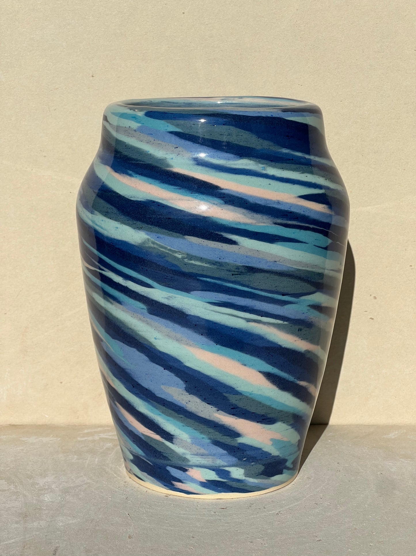 All Blue Nerikomi Vase