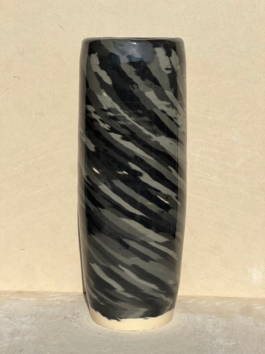 Black Gradient Nerikomi Vase
