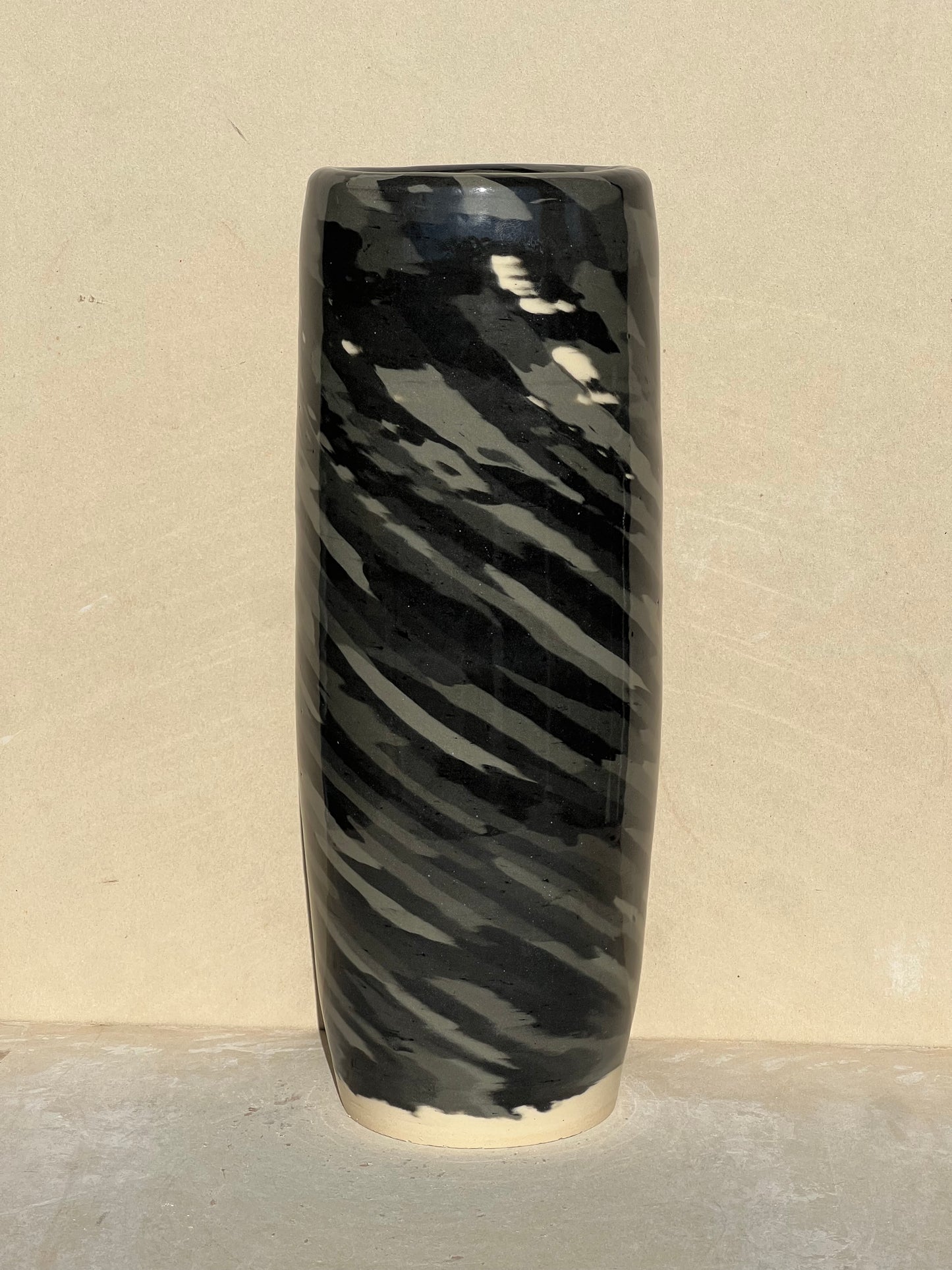 Black Gradient Nerikomi Vase