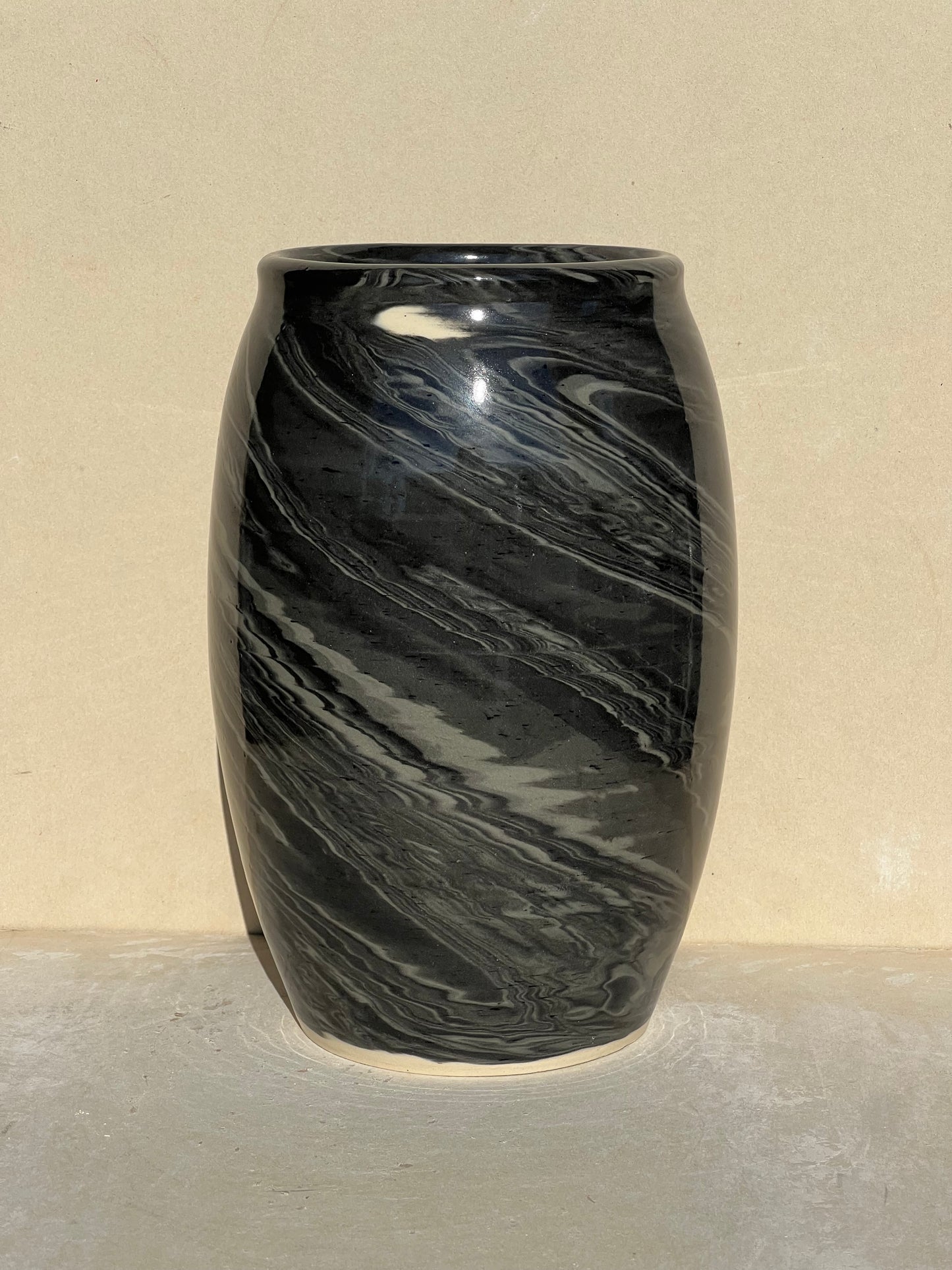 Black Gradient Nerikomi Vase