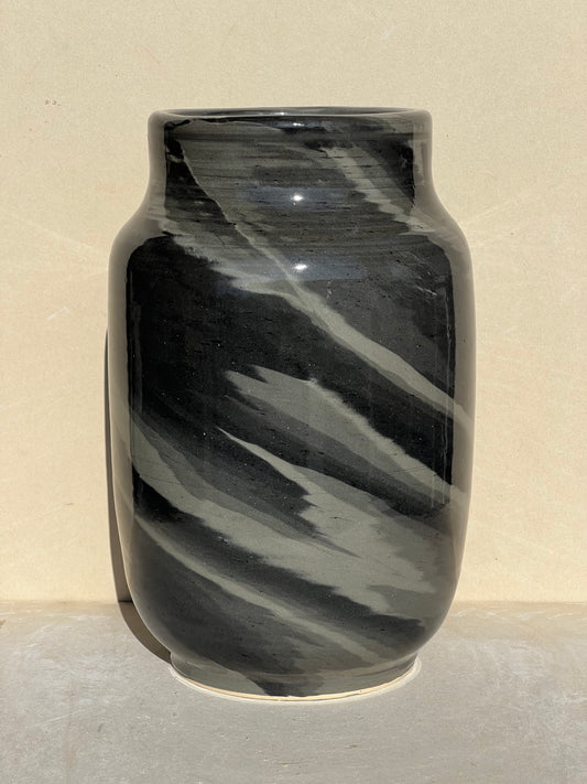 Black Gradient Nerikomi Vase
