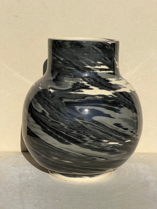 Black Gradient Nerikomi Vase