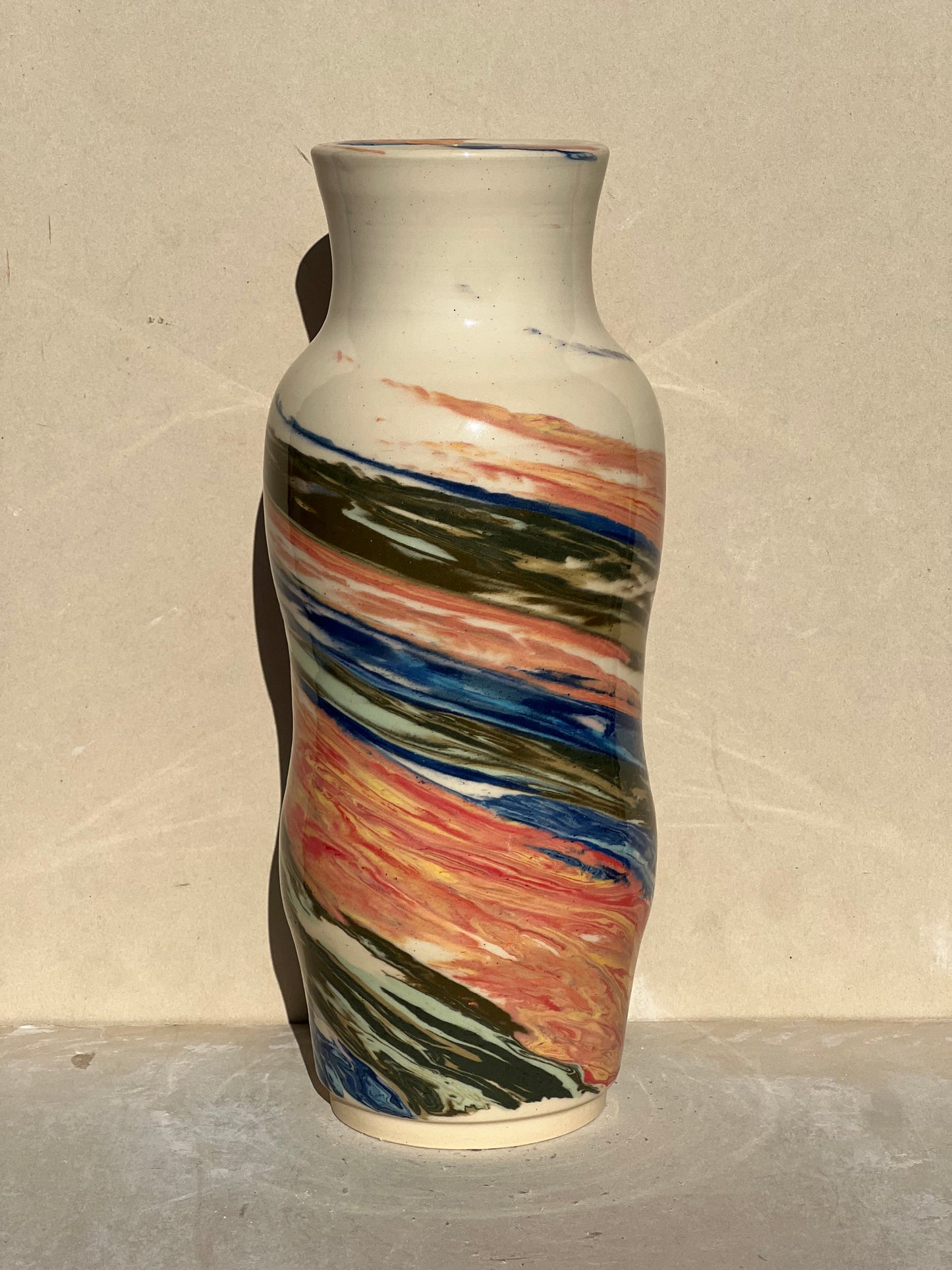 Tall Nerikomi Bubble Vase
