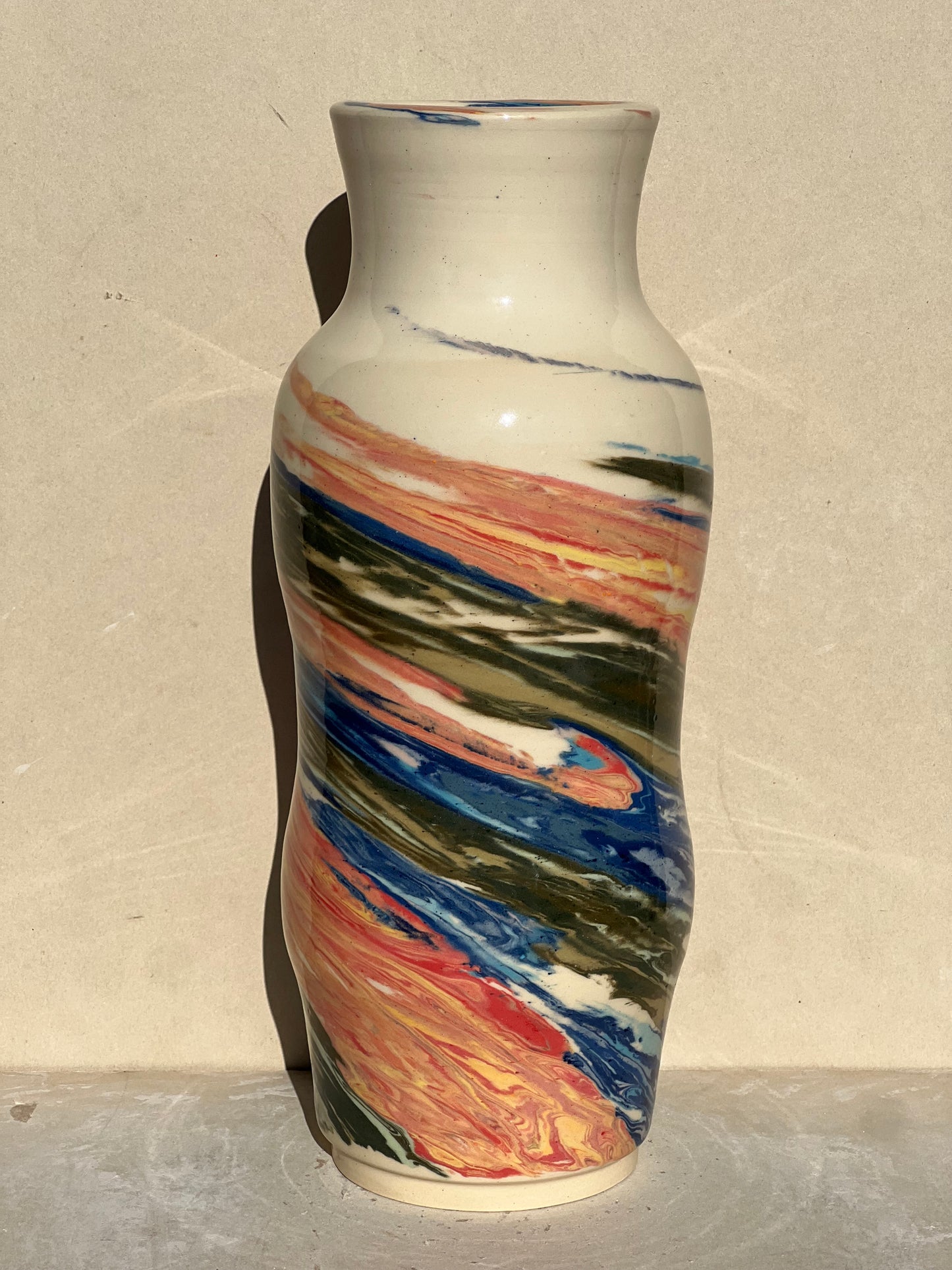 Tall Nerikomi Bubble Vase