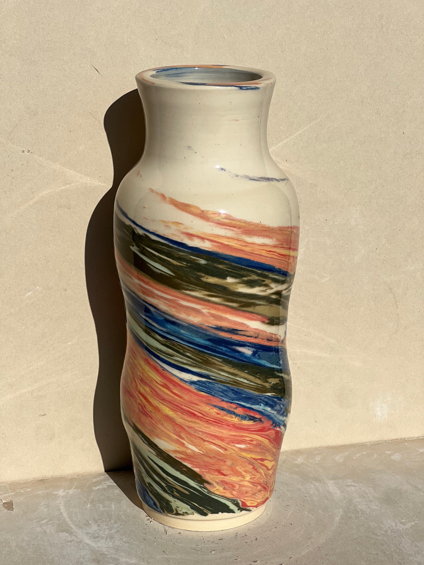 Tall Nerikomi Bubble Vase