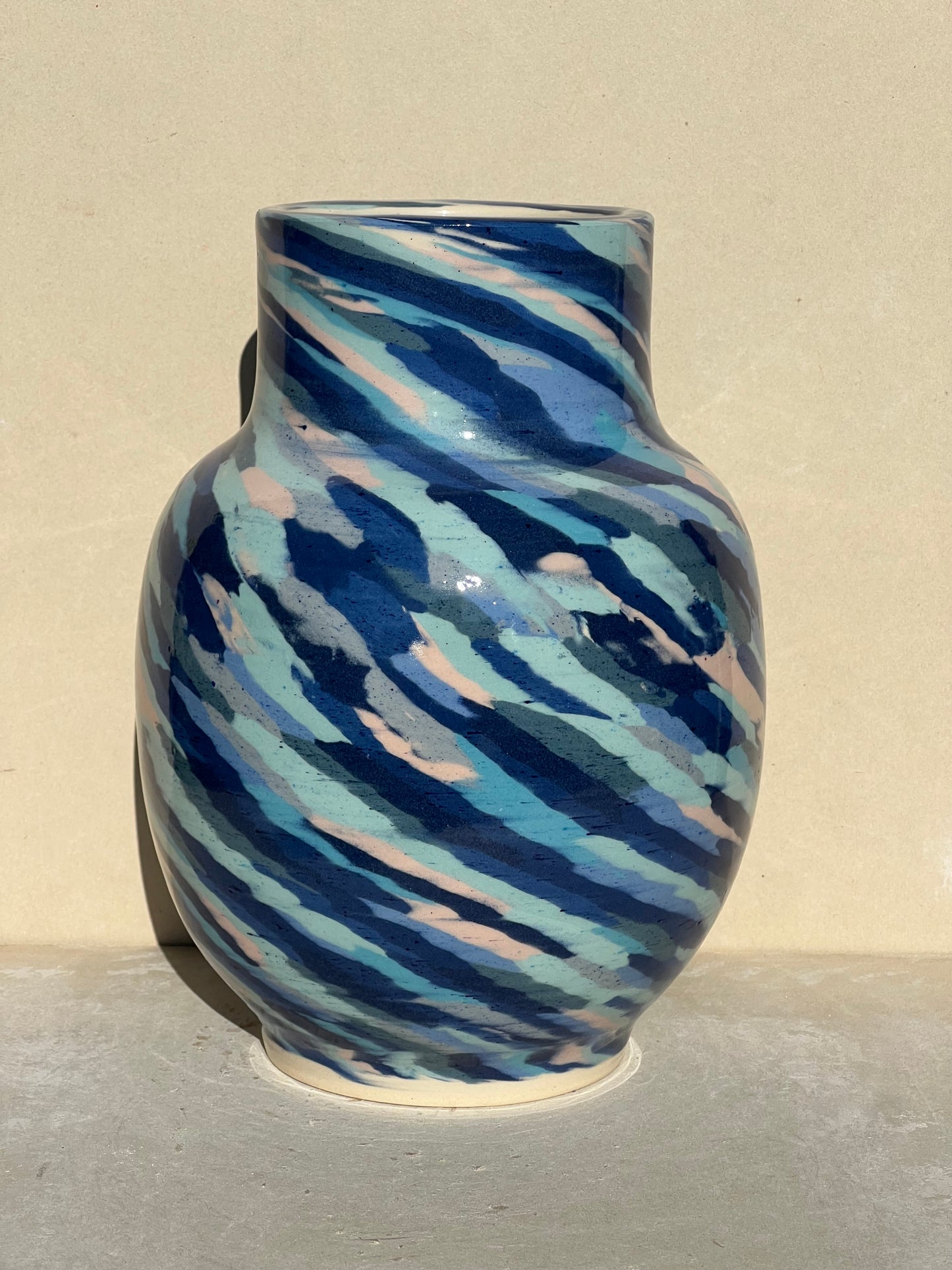 All Blue Nerikomi Vase