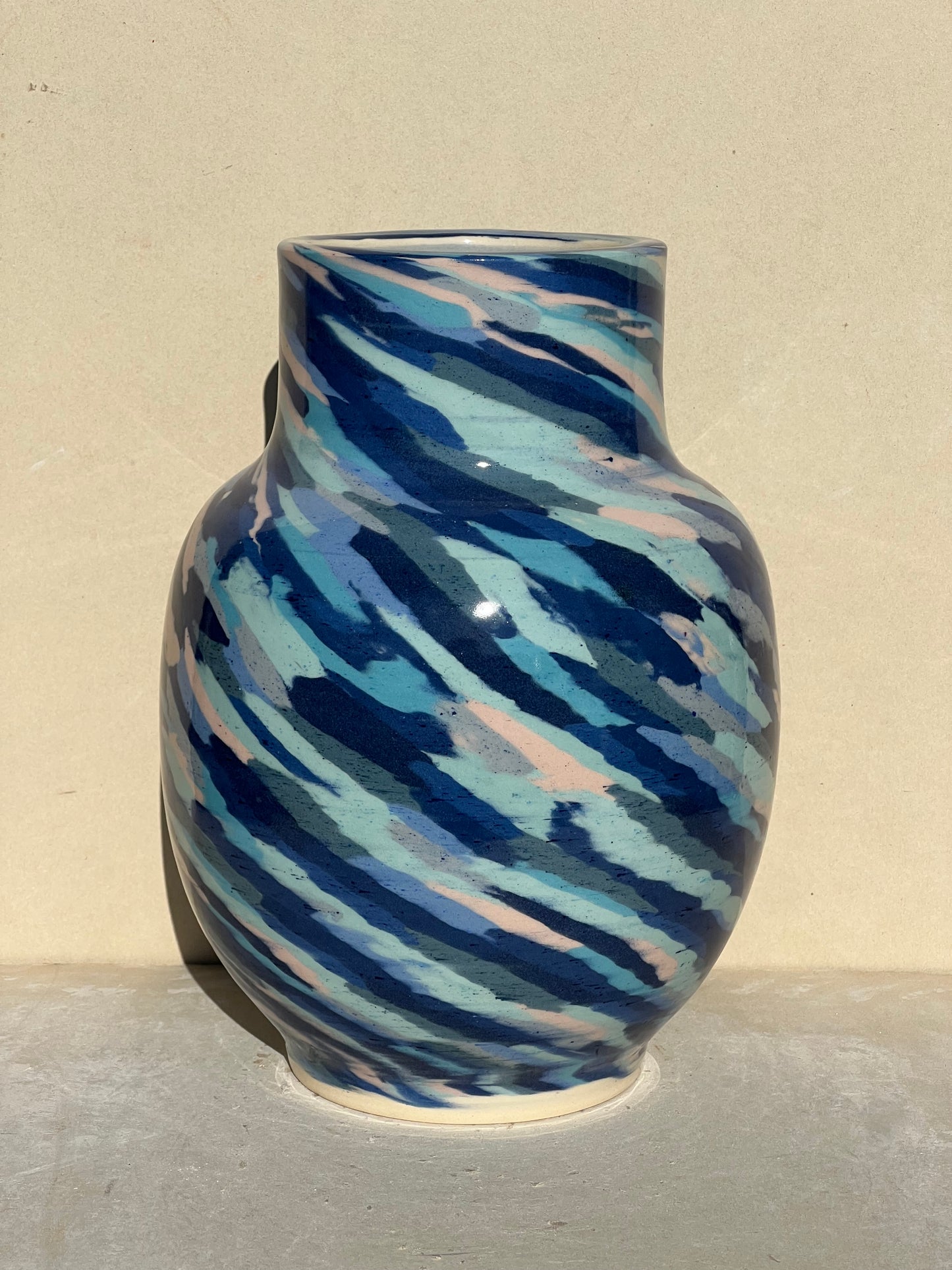 All Blue Nerikomi Vase
