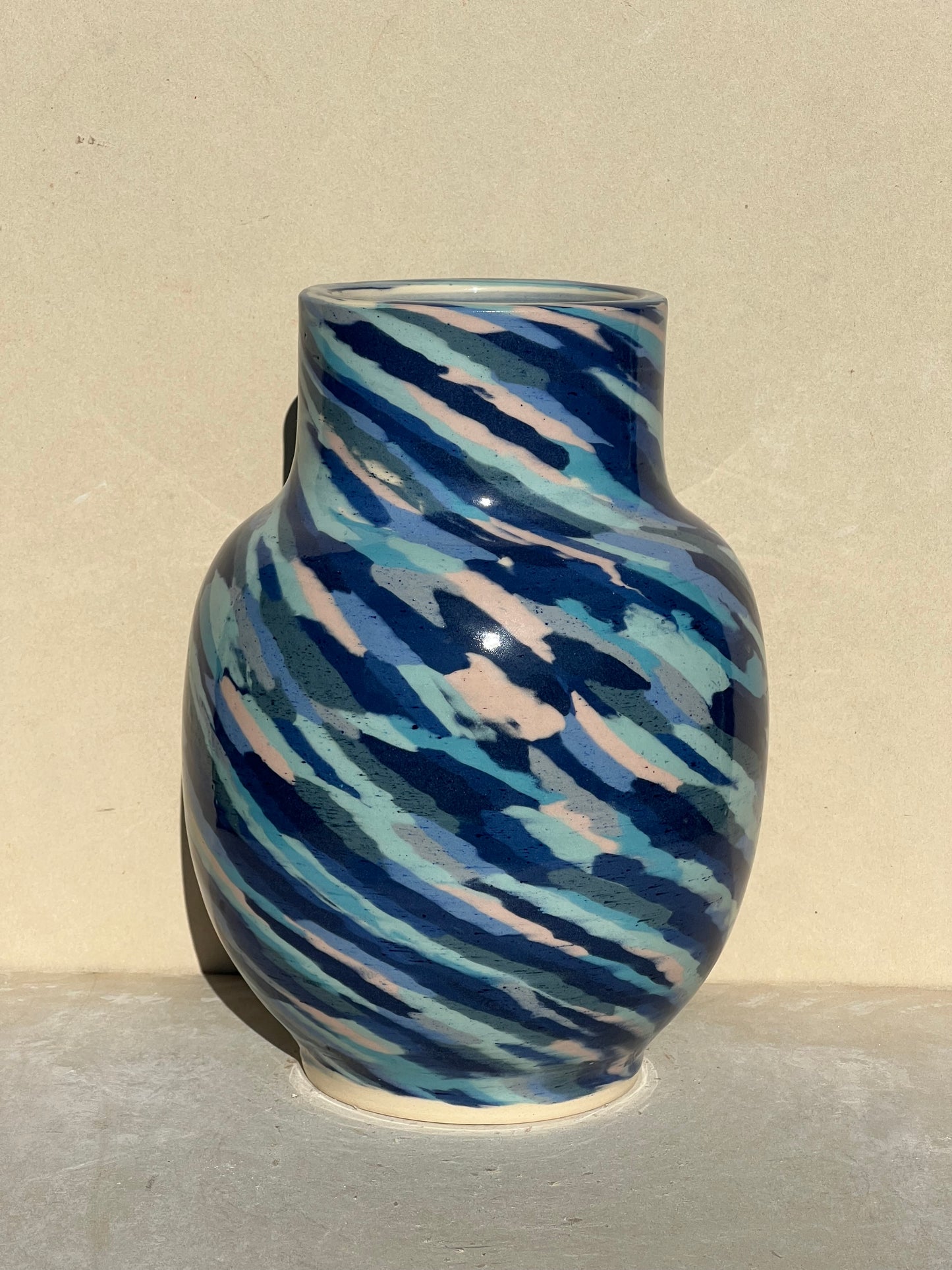 All Blue Nerikomi Vase