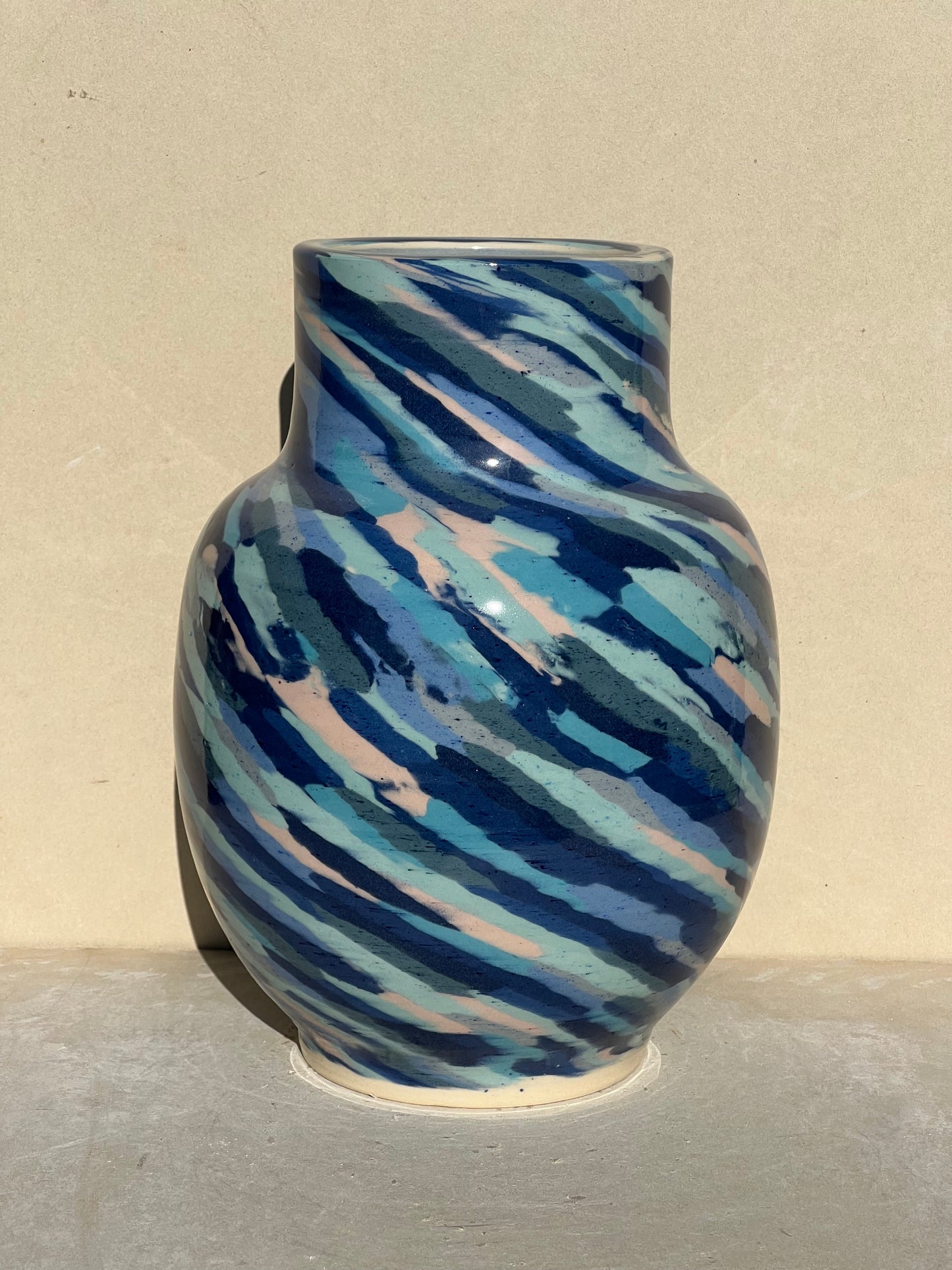 All Blue Nerikomi Vase