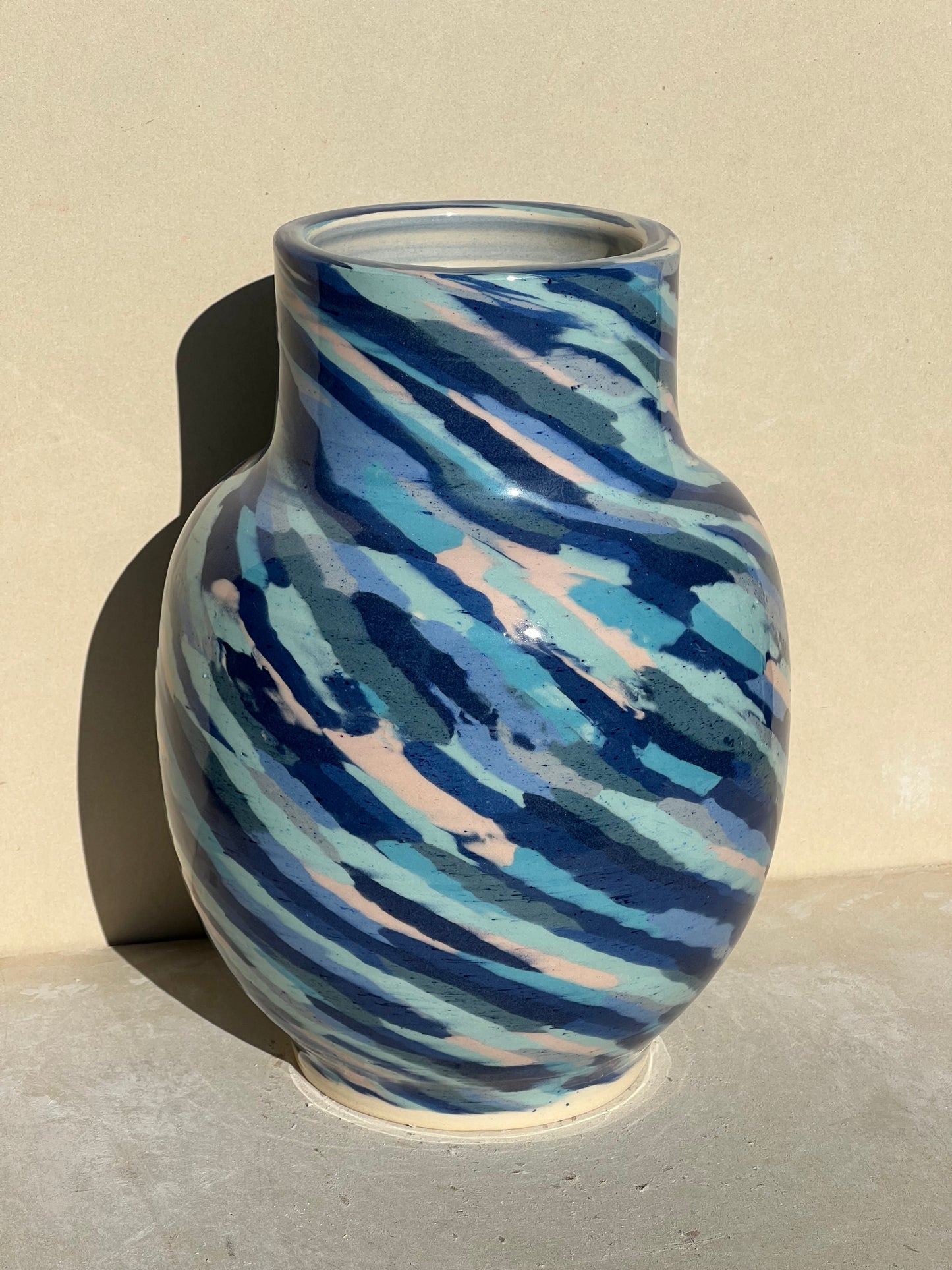 All Blue Nerikomi Vase