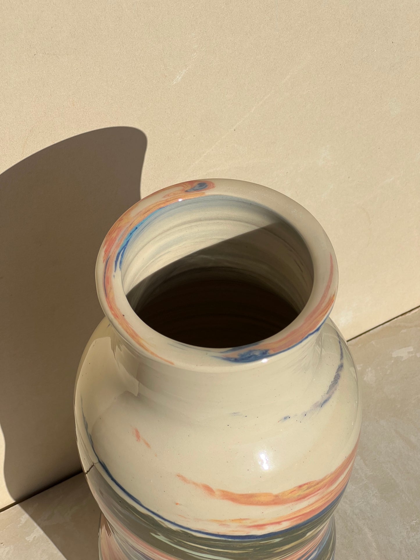 Tall Nerikomi Bubble Vase