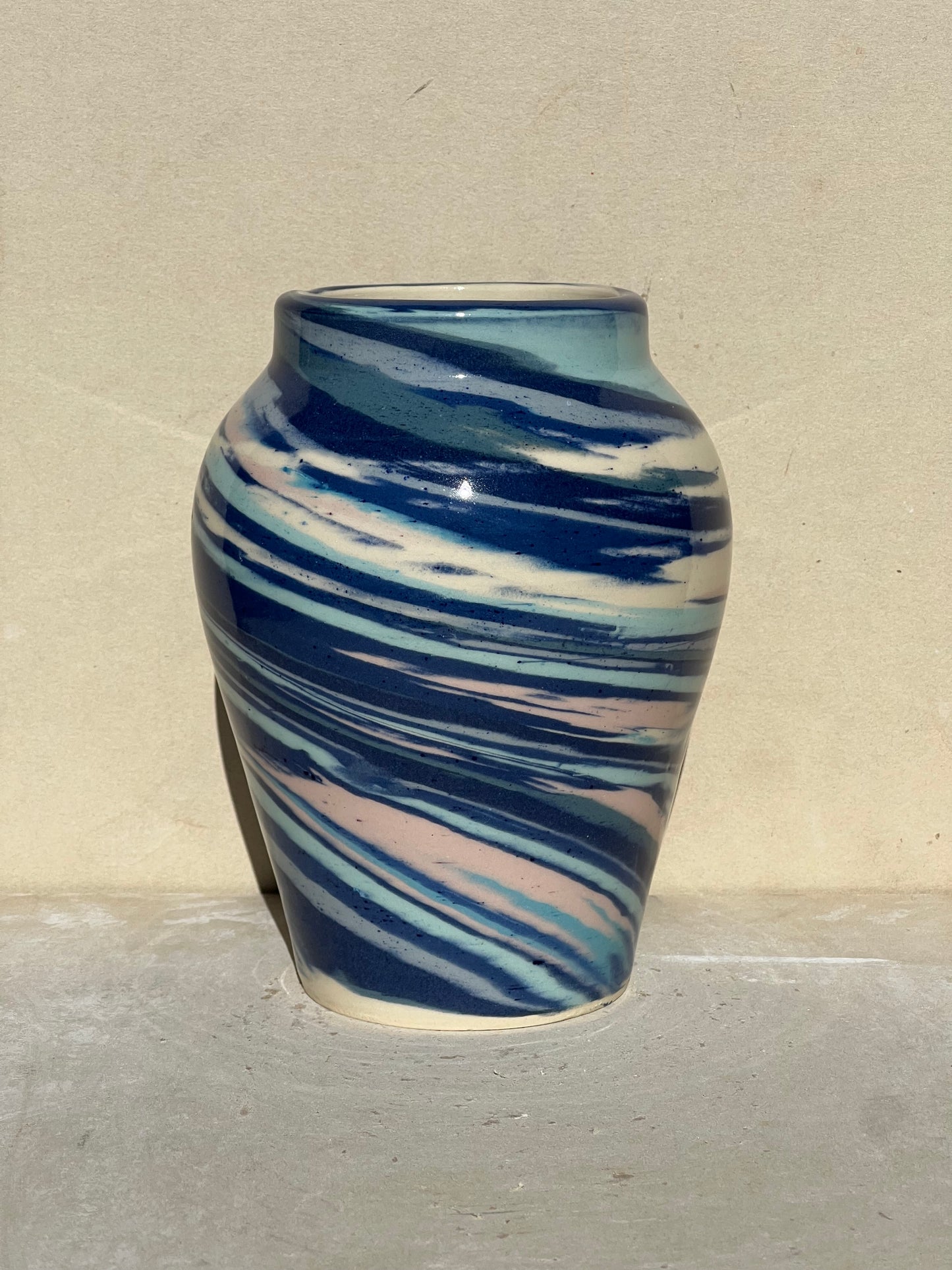 Blues Marbled vase