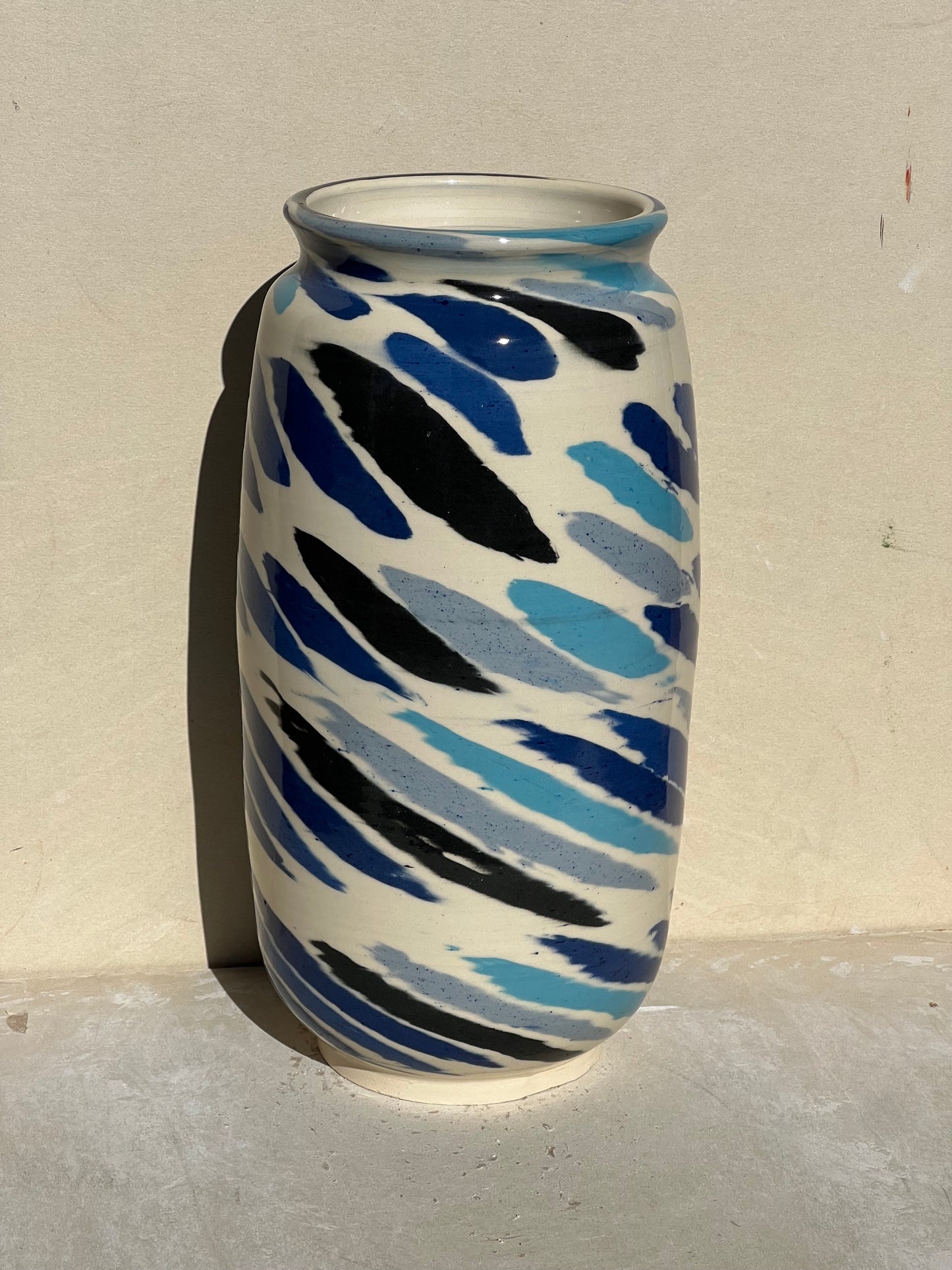 Spotted Blue Vase