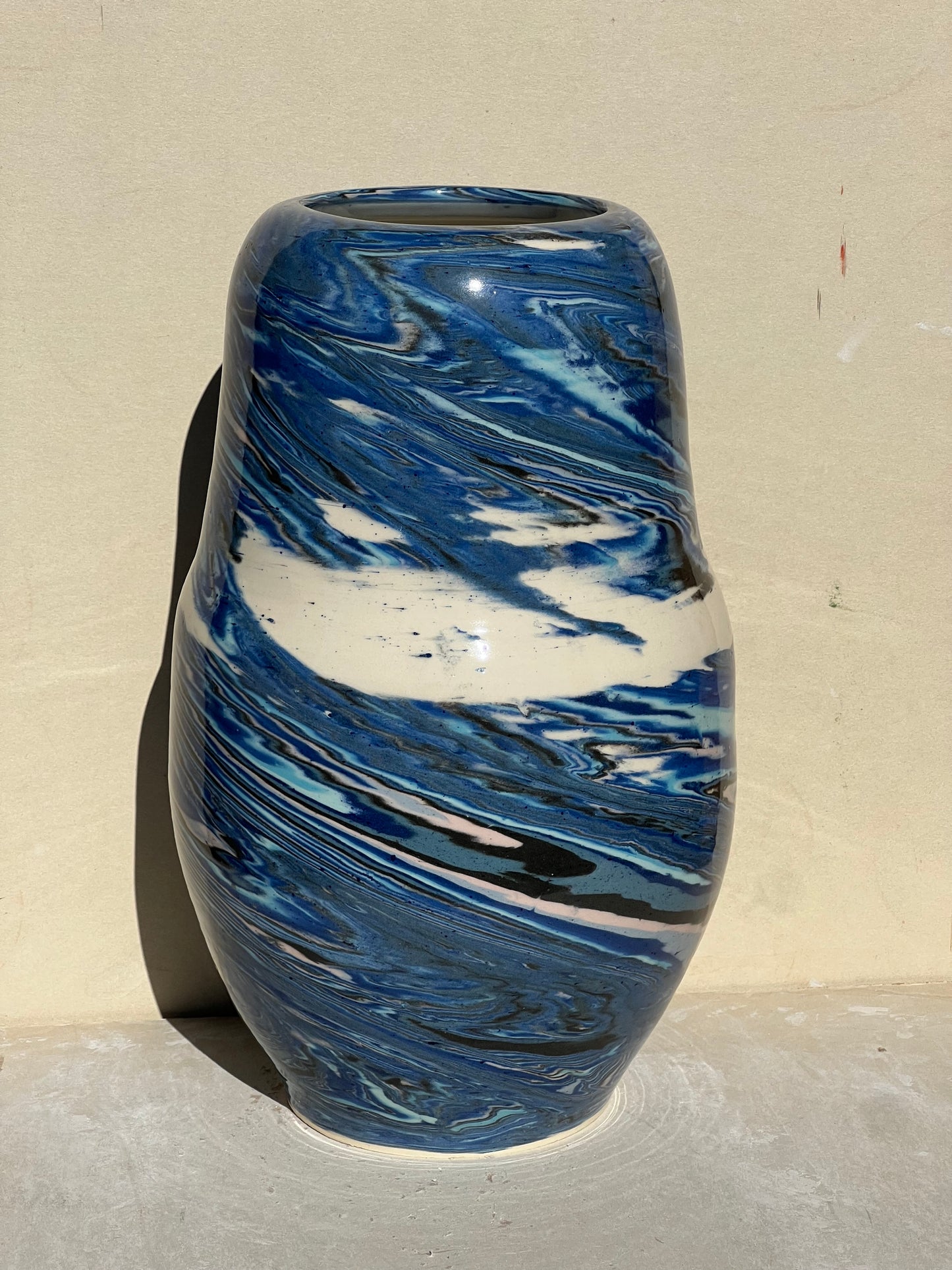 Blues Marbled vase